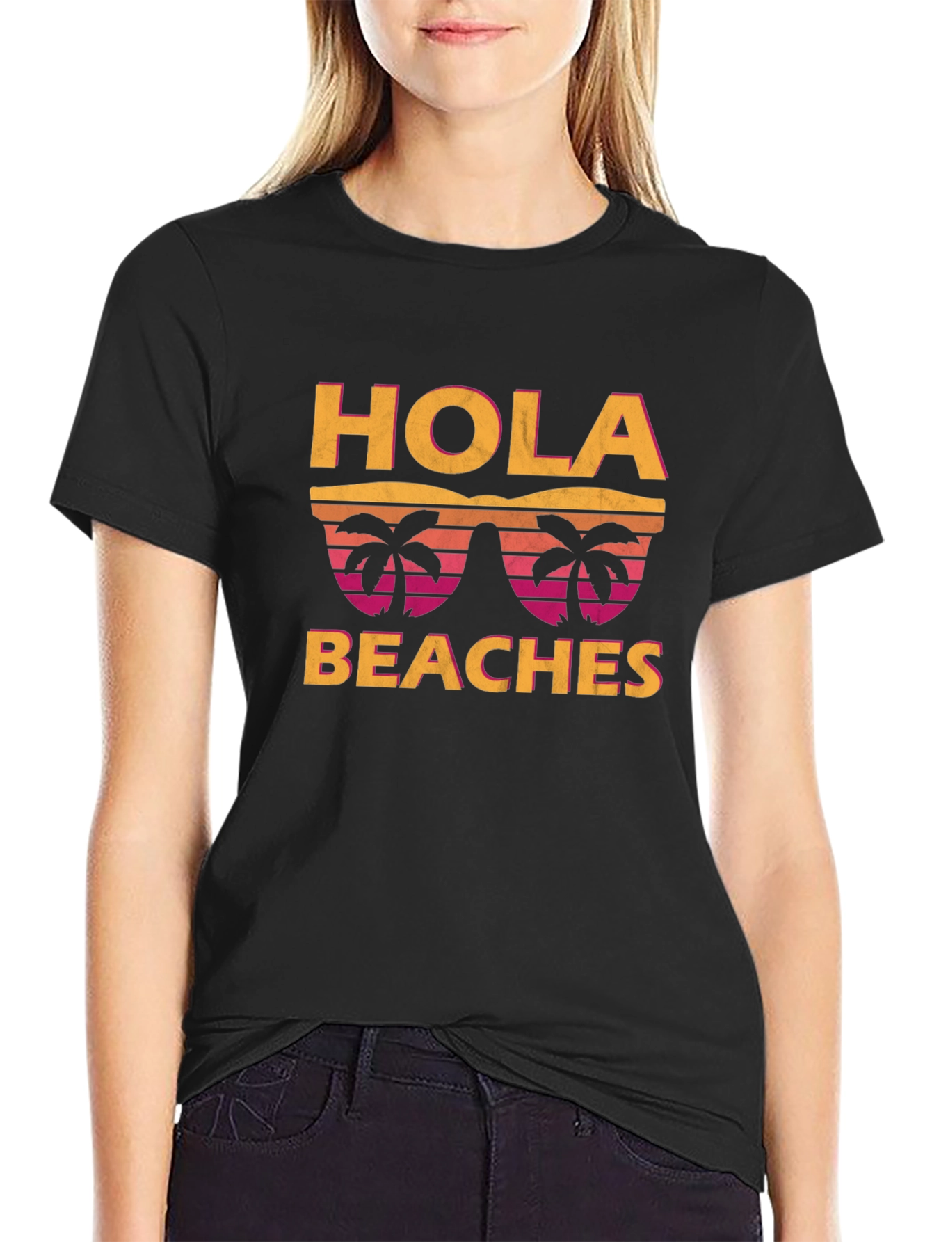 Hola Beaches T-Shirt - Retro Summer Vibes