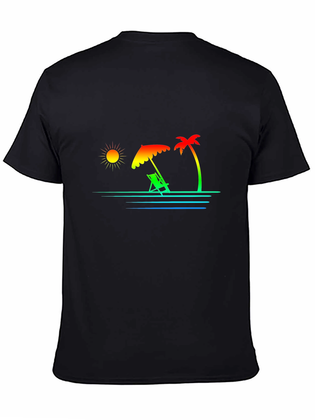 Tropical Beach Graphic Tee - Vacation Vibes