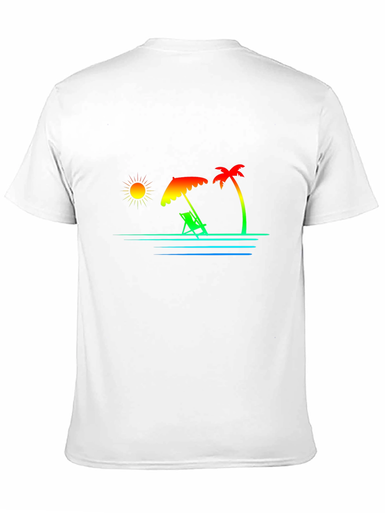 Tropical Beach Graphic Tee - Vacation Vibes