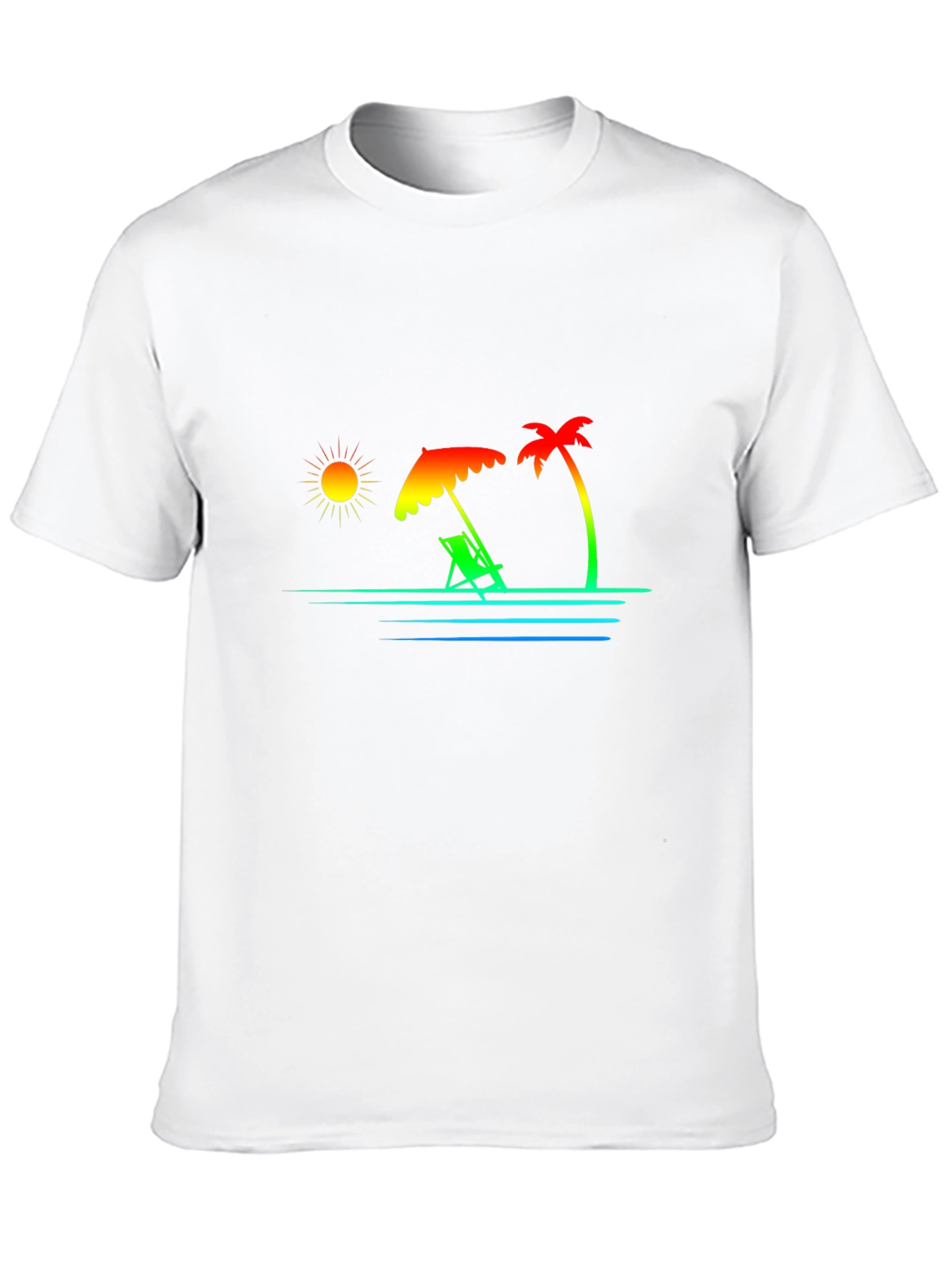 Tropical Beach Graphic Tee - Vacation Vibes