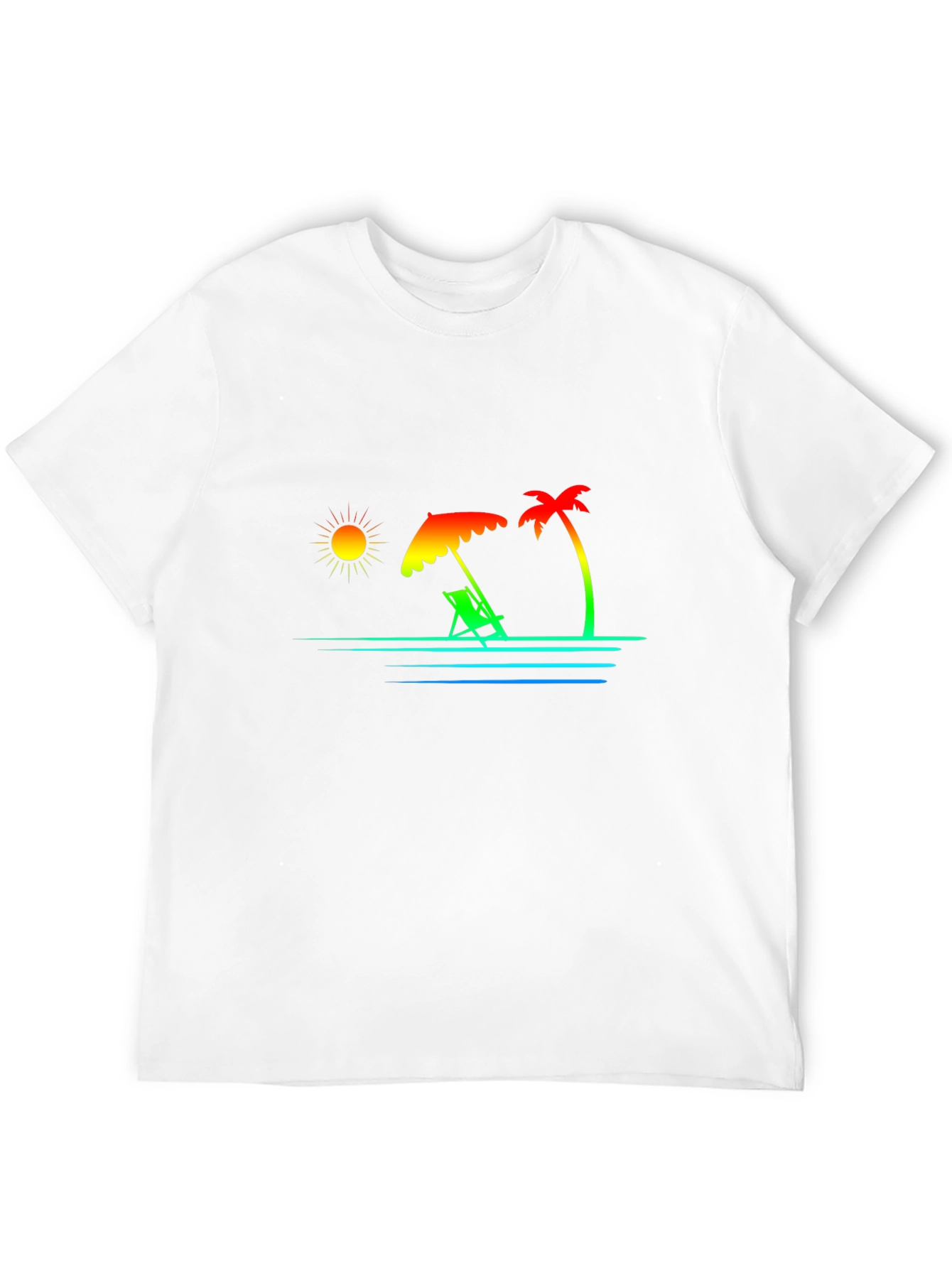 Tropical Beach Graphic Tee - Vacation Vibes
