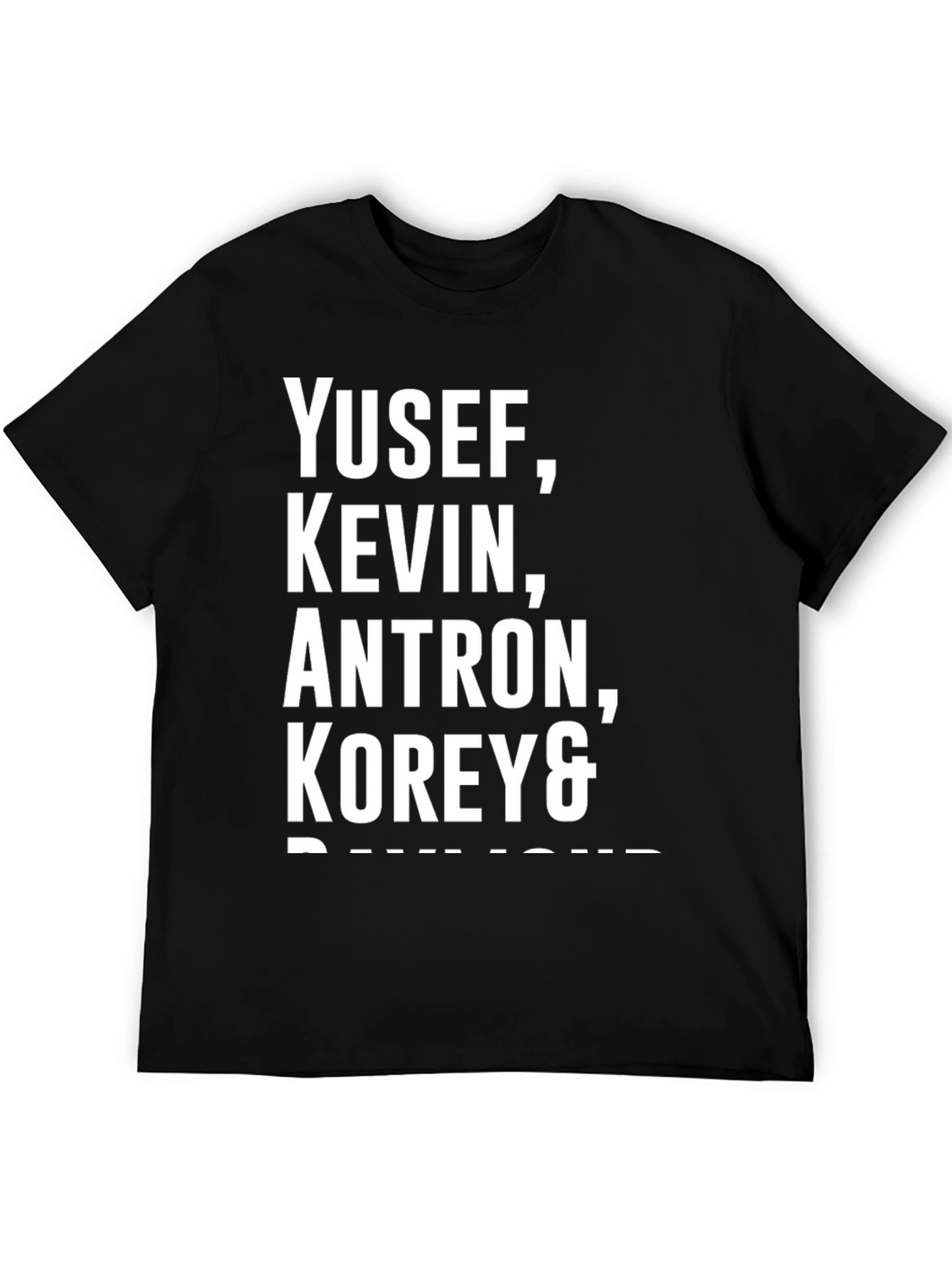 Yusef Kevin Antron Korey & Black Graphic Tee