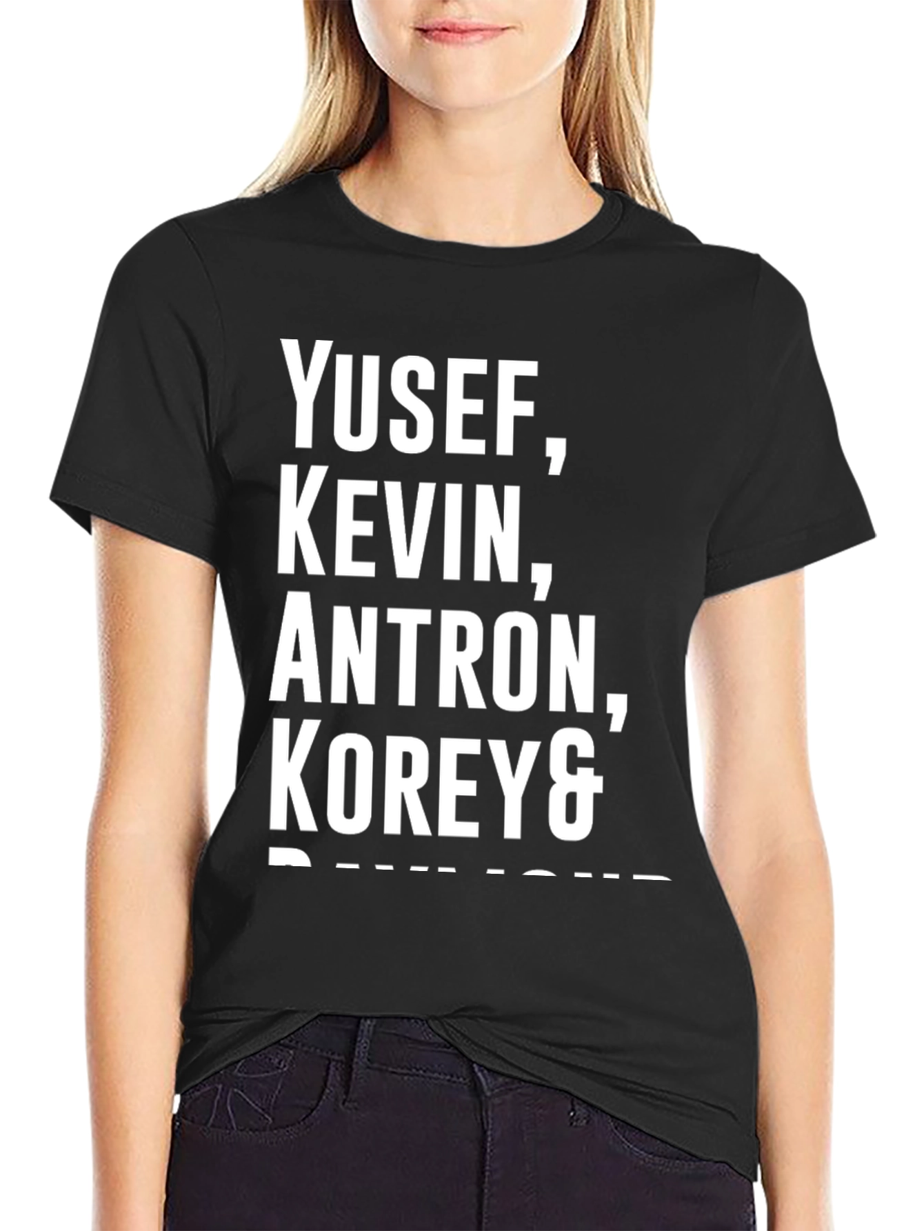 Yusef Kevin Antron Korey & Black Graphic Tee