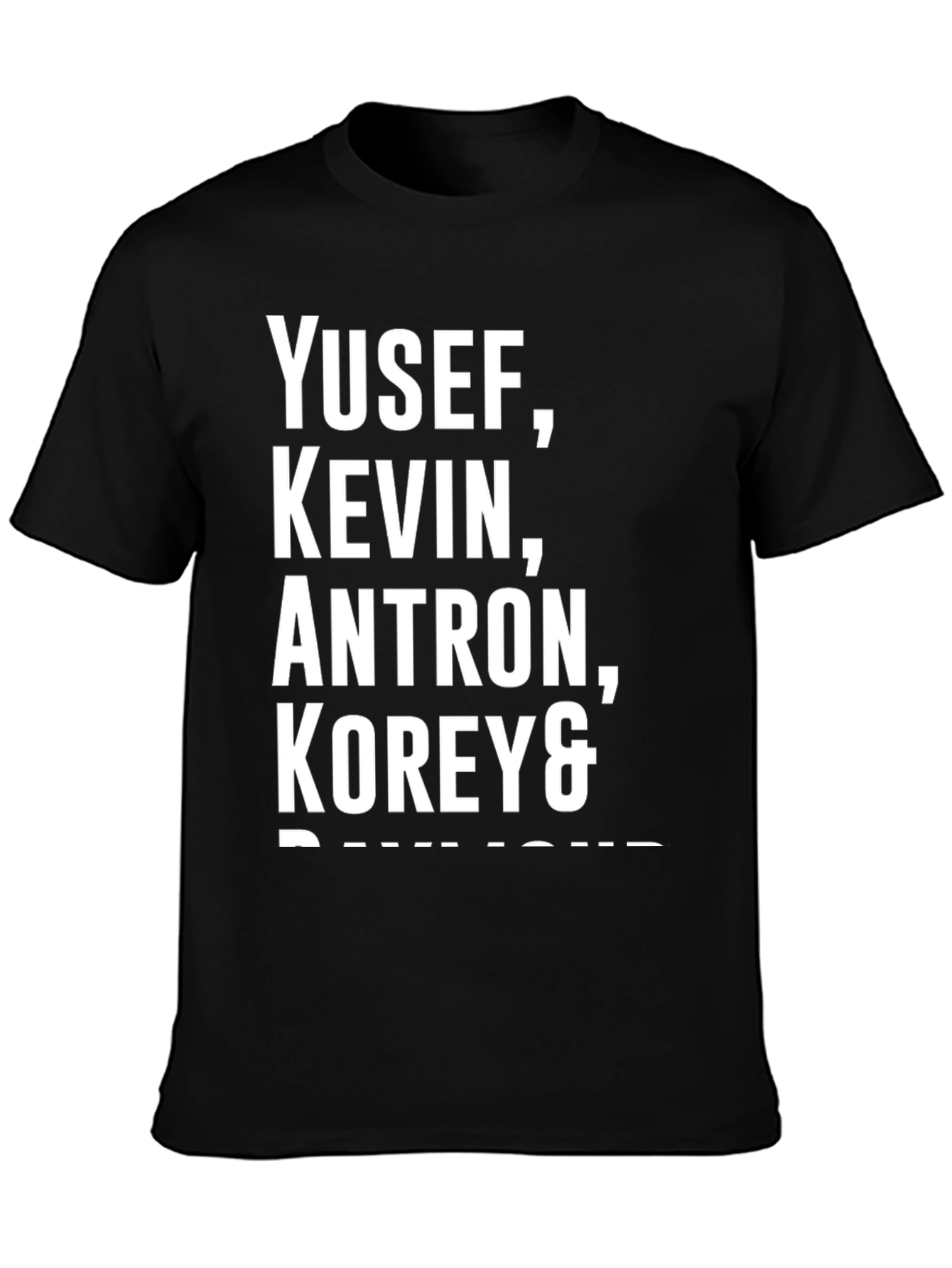 Yusef Kevin Antron Korey & Black Graphic Tee