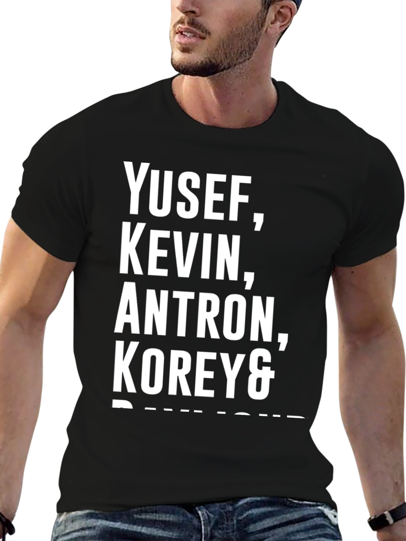 Yusef Kevin Antron Korey & Black Graphic Tee