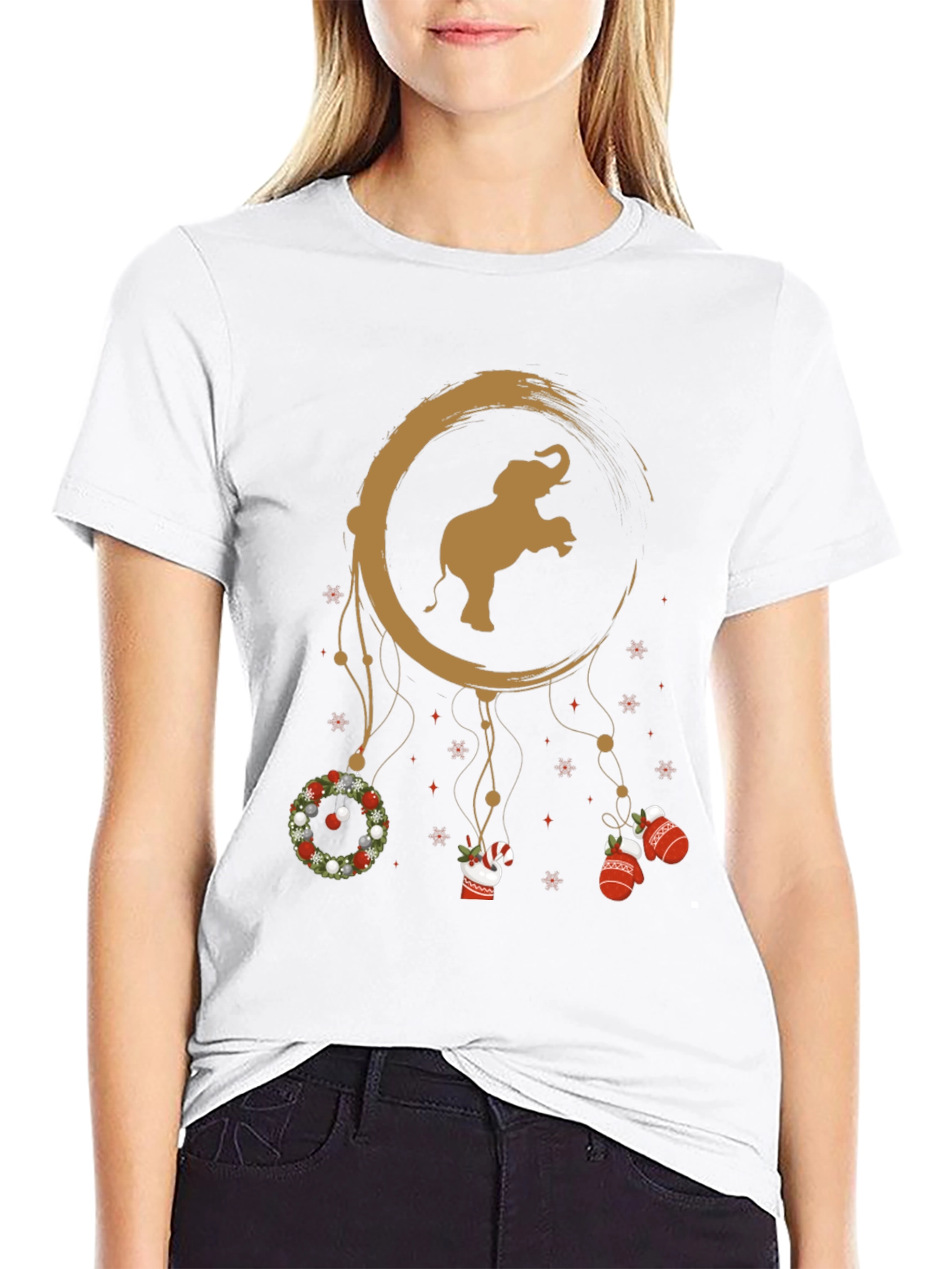 Elephant Christmas Dreamcatcher T-Shirt