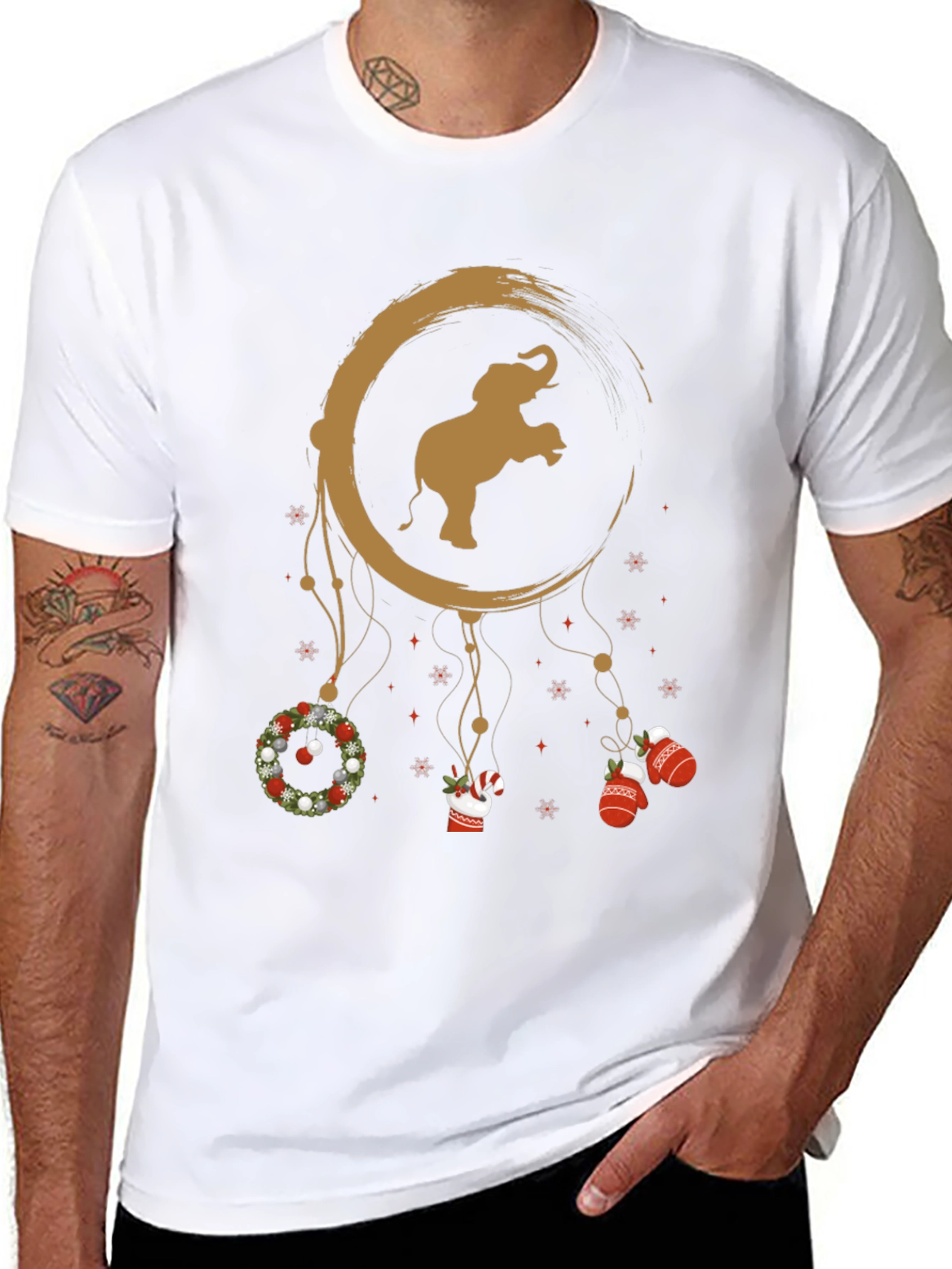 Elephant Christmas Dreamcatcher T-Shirt