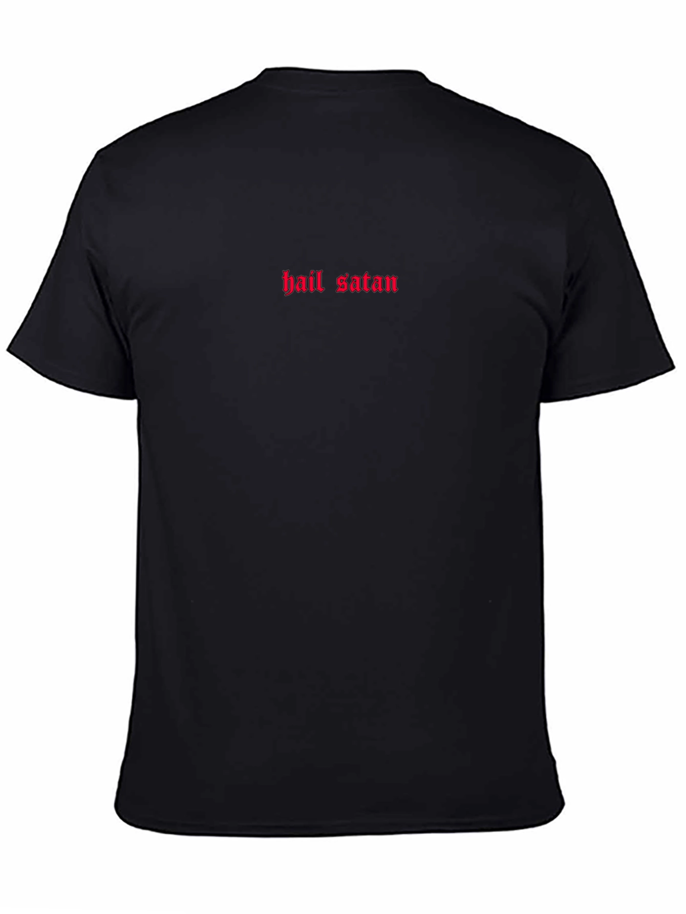 Hail Satan Graphic Tee - Black Crew Neck
