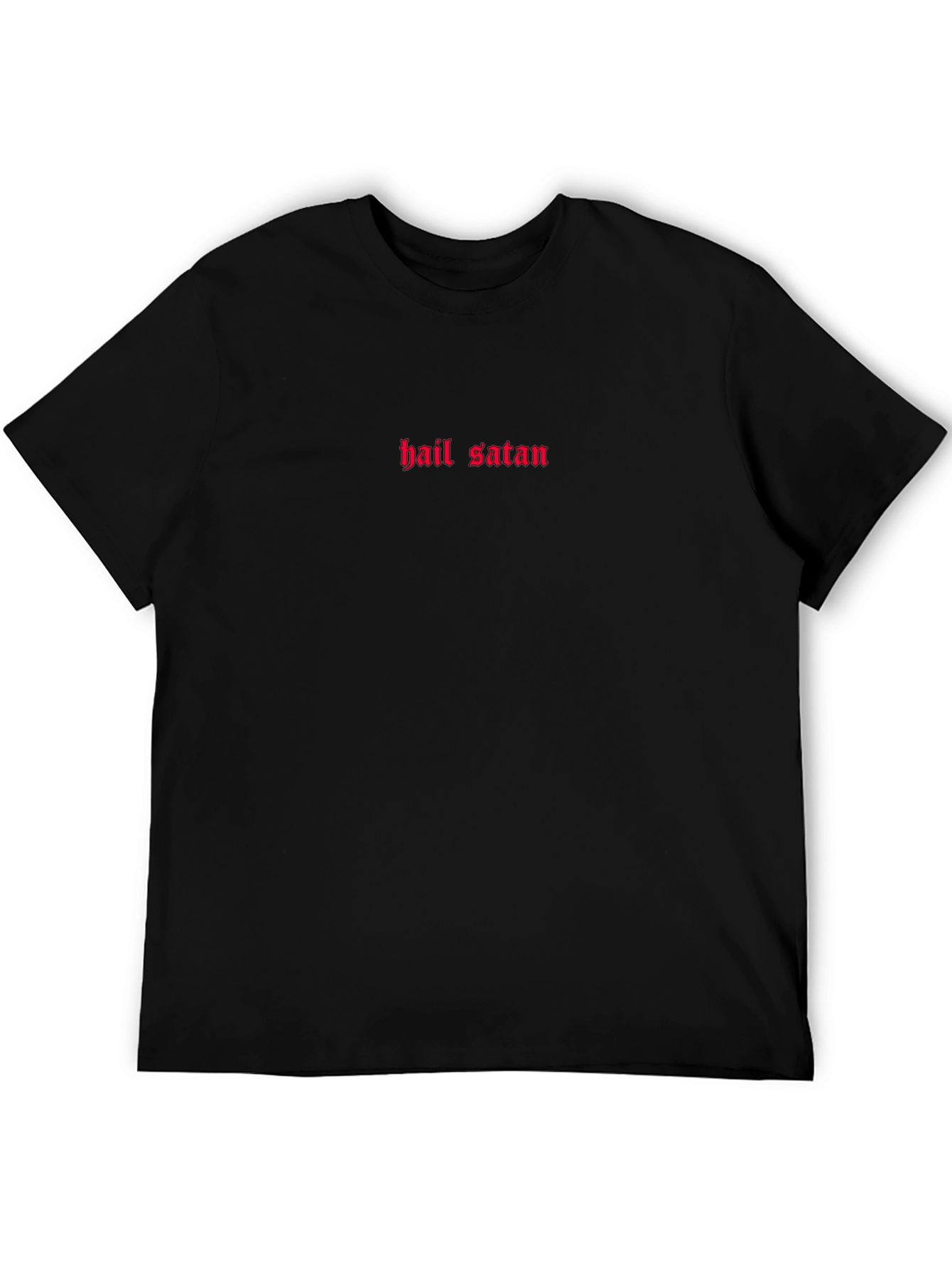 Hail Satan Graphic Tee - Black Crew Neck