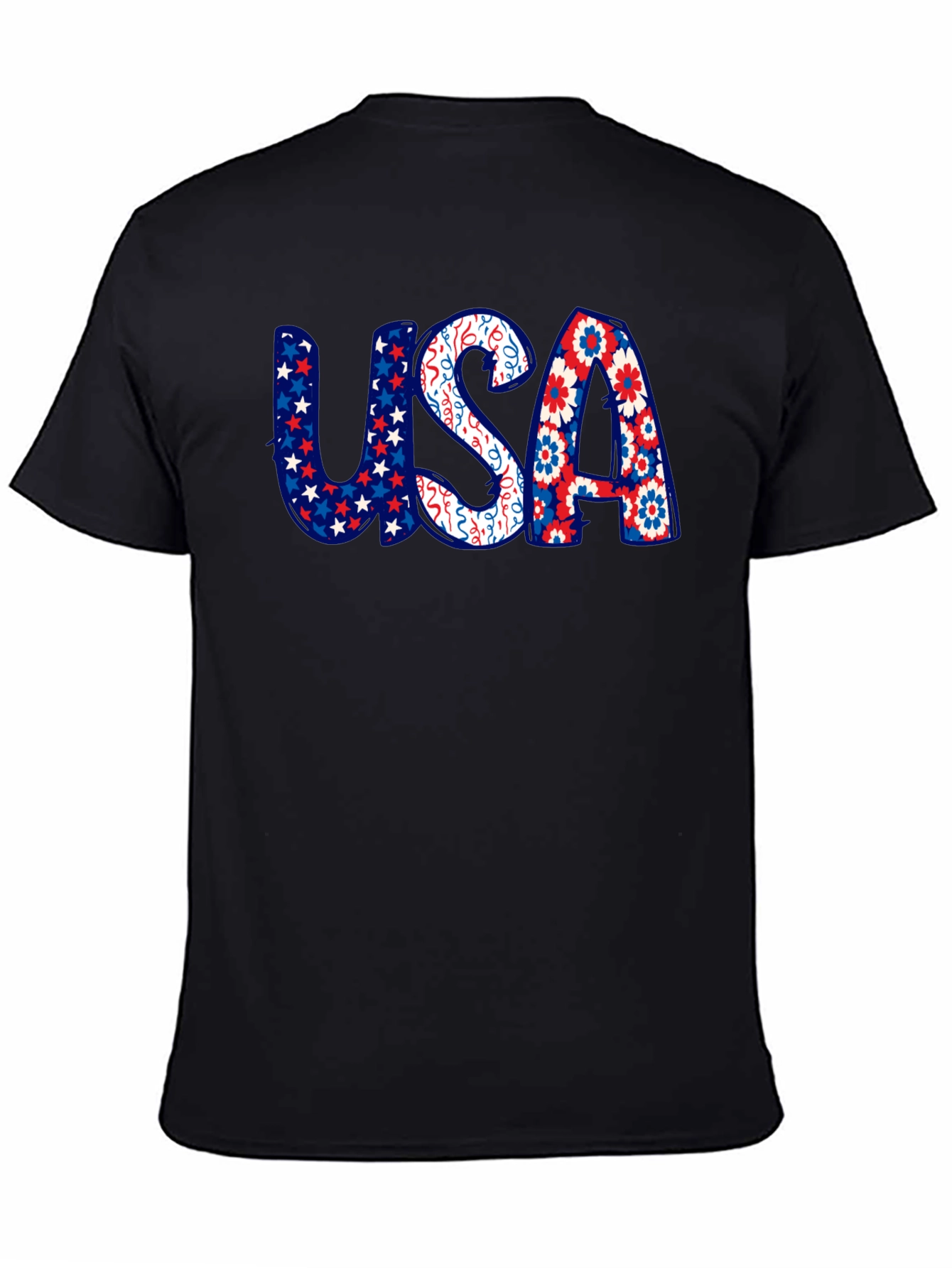 USA Patriotic Print Graphic T-Shirt