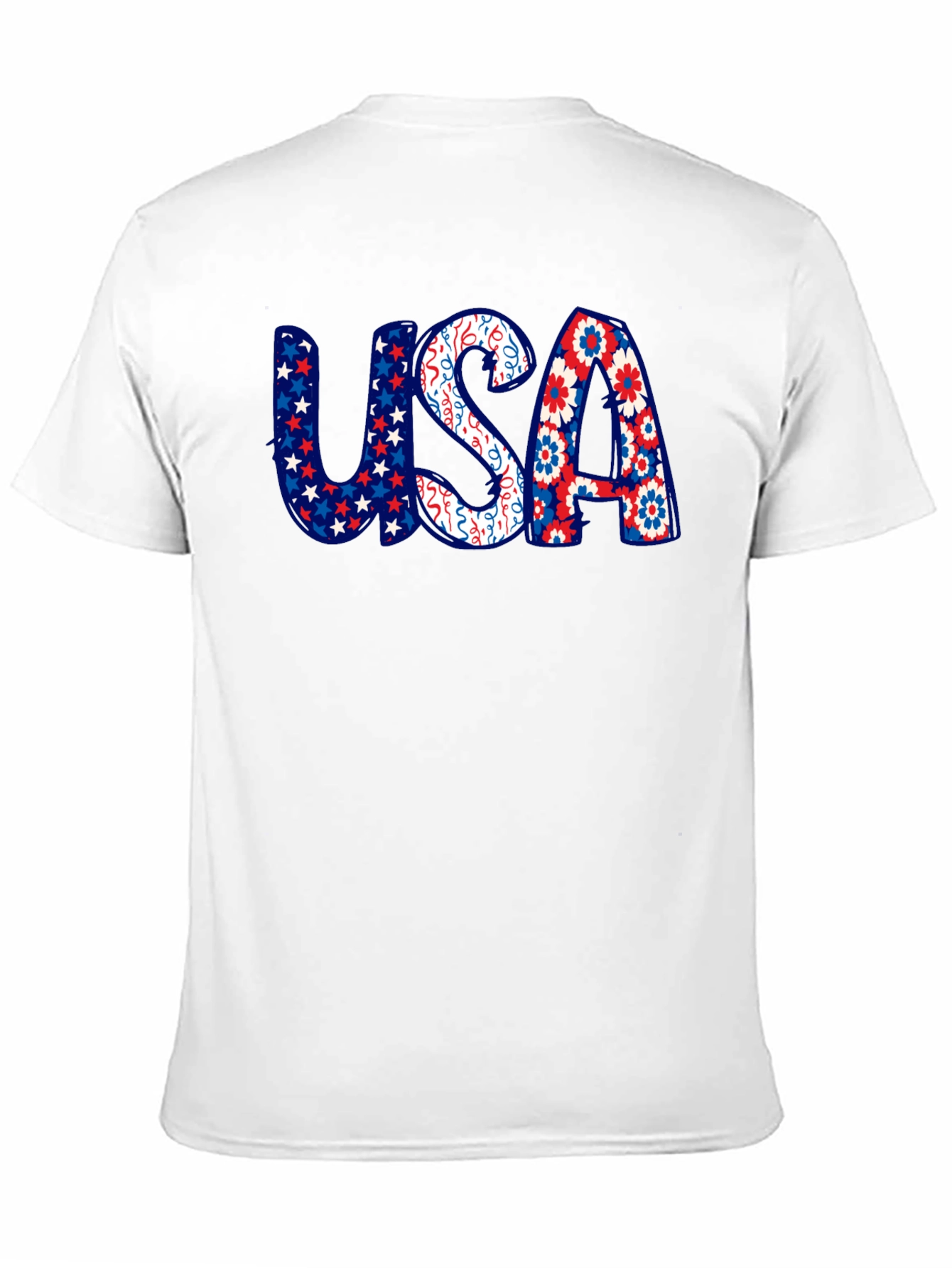 USA Patriotic Print Graphic T-Shirt