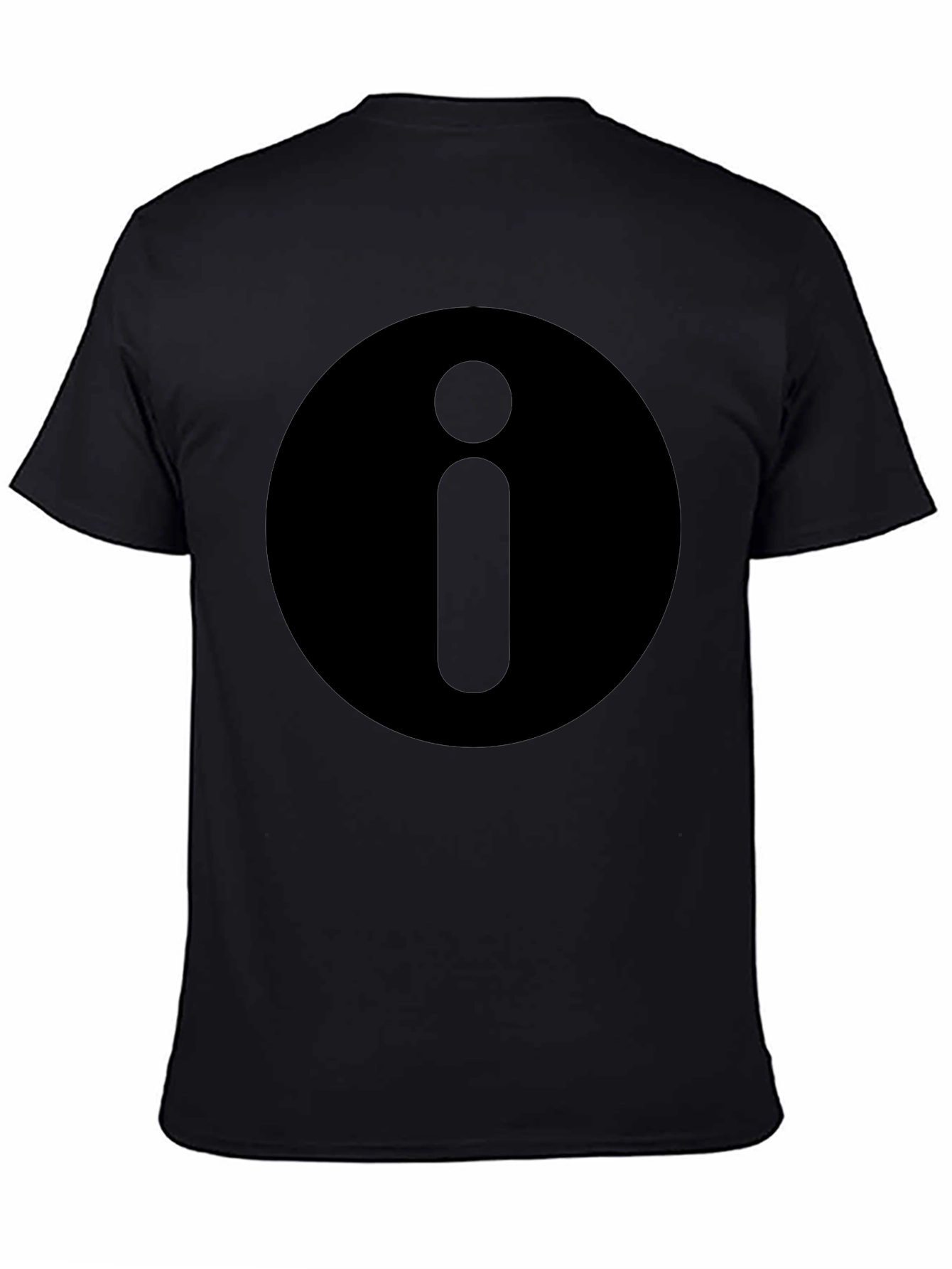 Minimalist Info Symbol Black T-Shirt