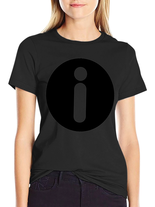 Minimalist Info Symbol Black T-Shirt