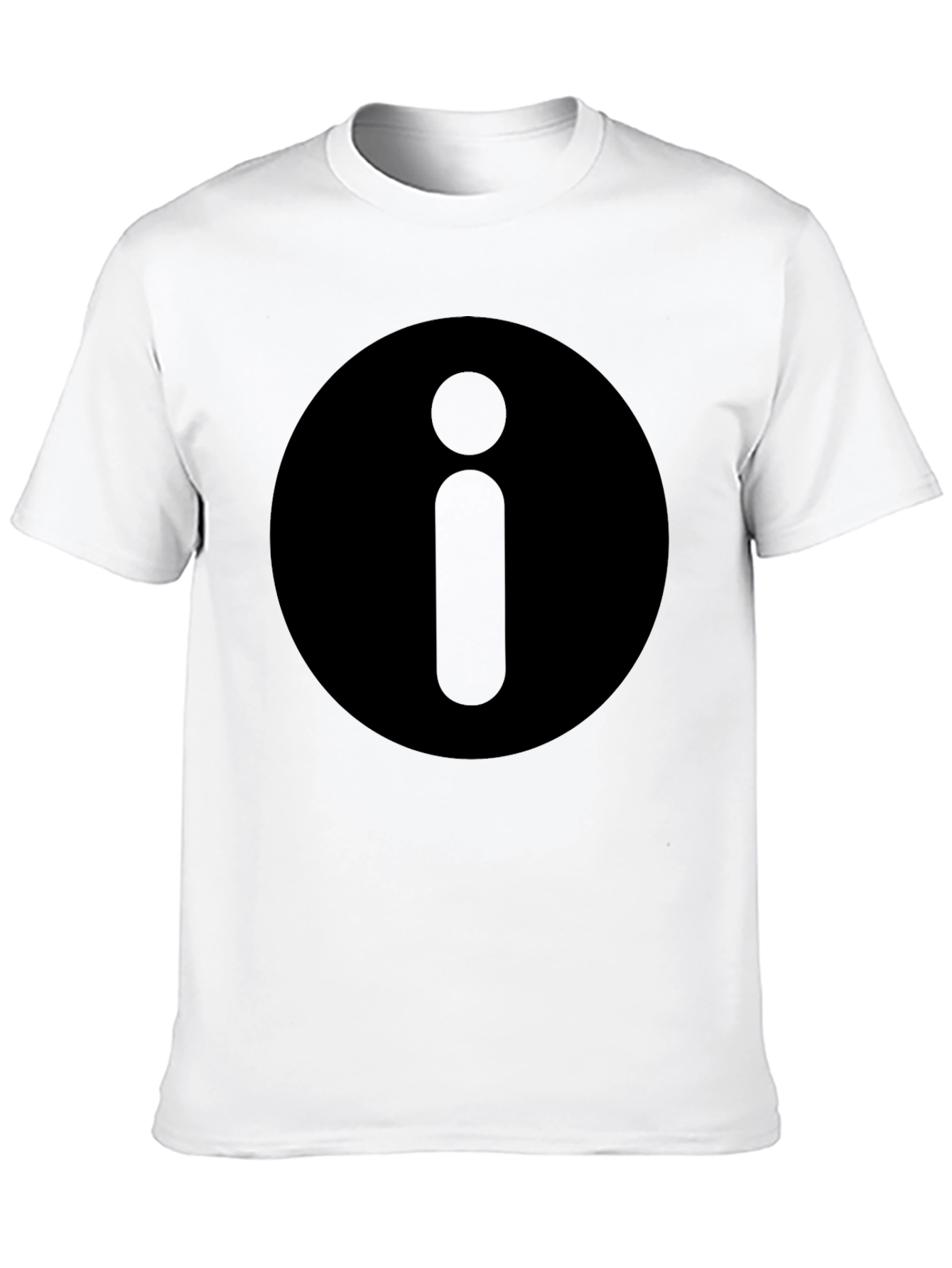 Minimalist Info Symbol Black T-Shirt