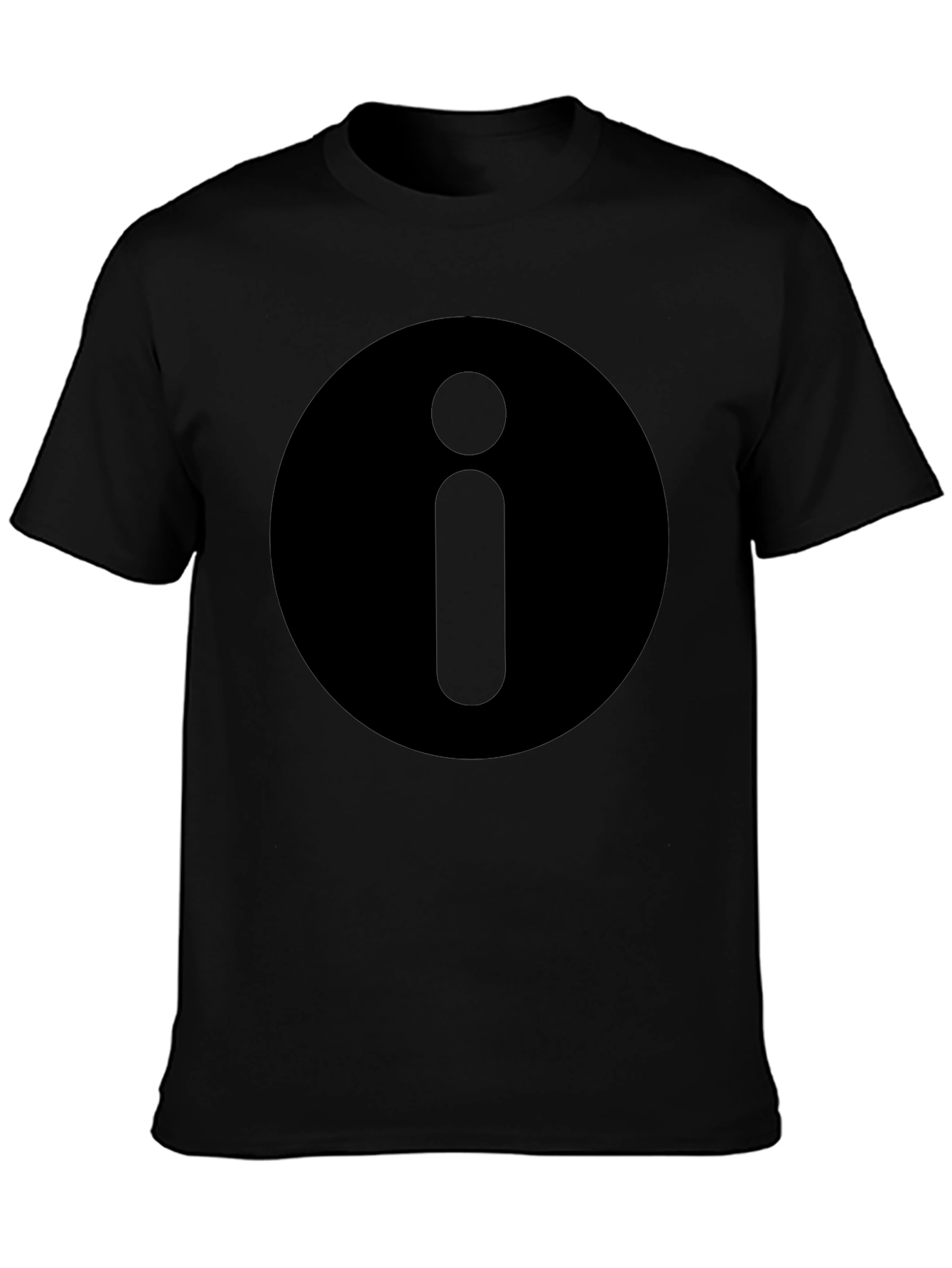 Minimalist Info Symbol Black T-Shirt
