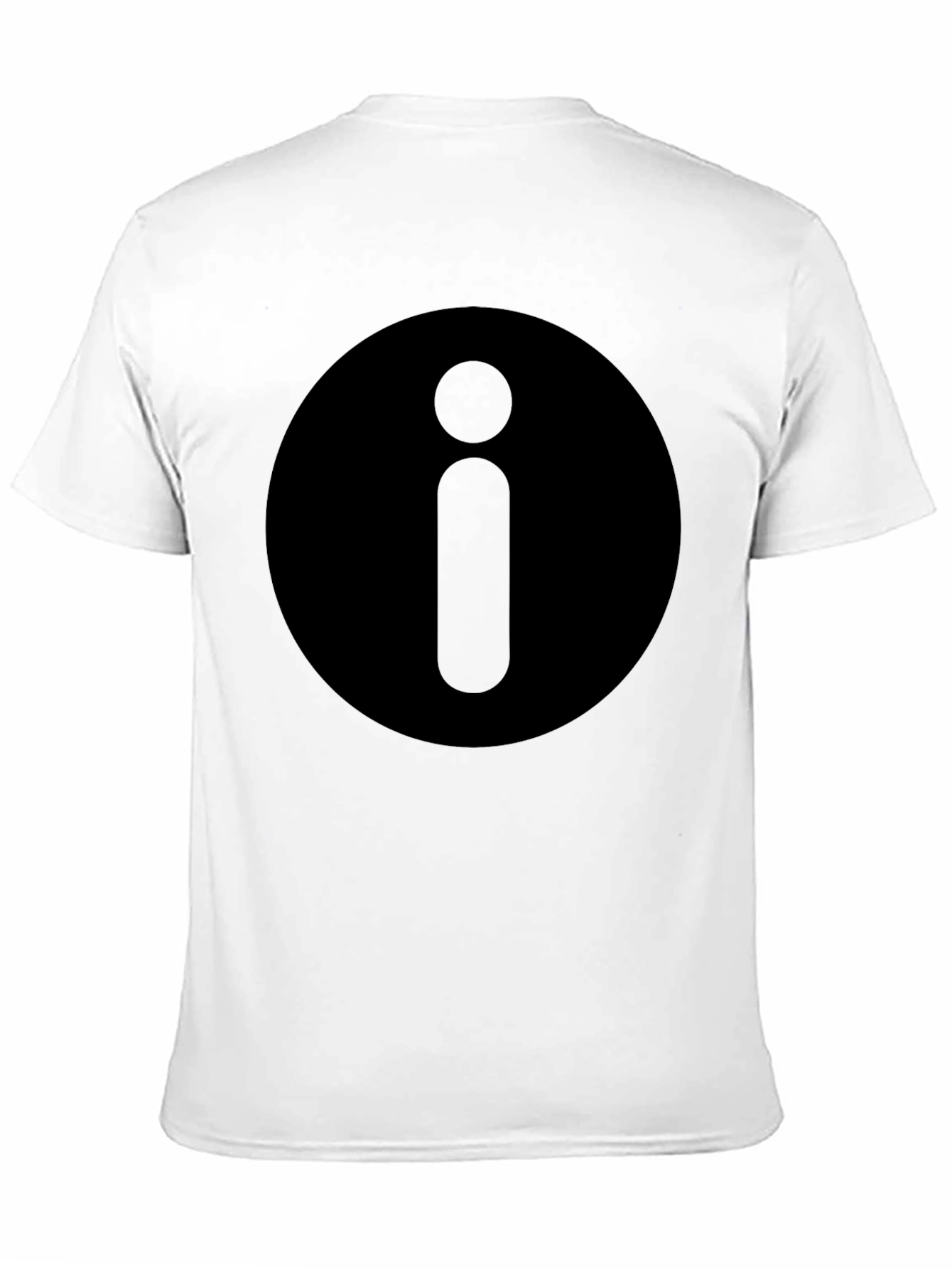 Minimalist Info Symbol Black T-Shirt