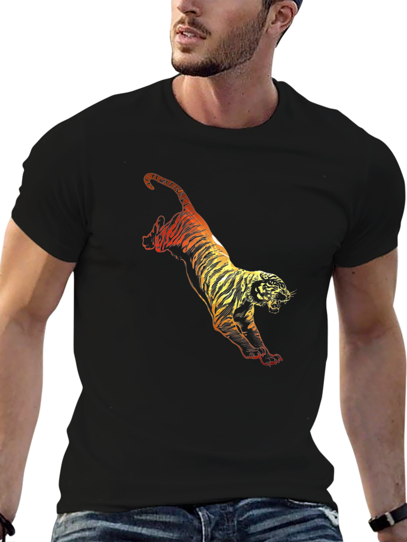 Black Tiger Graphic Tee - Fierce Style