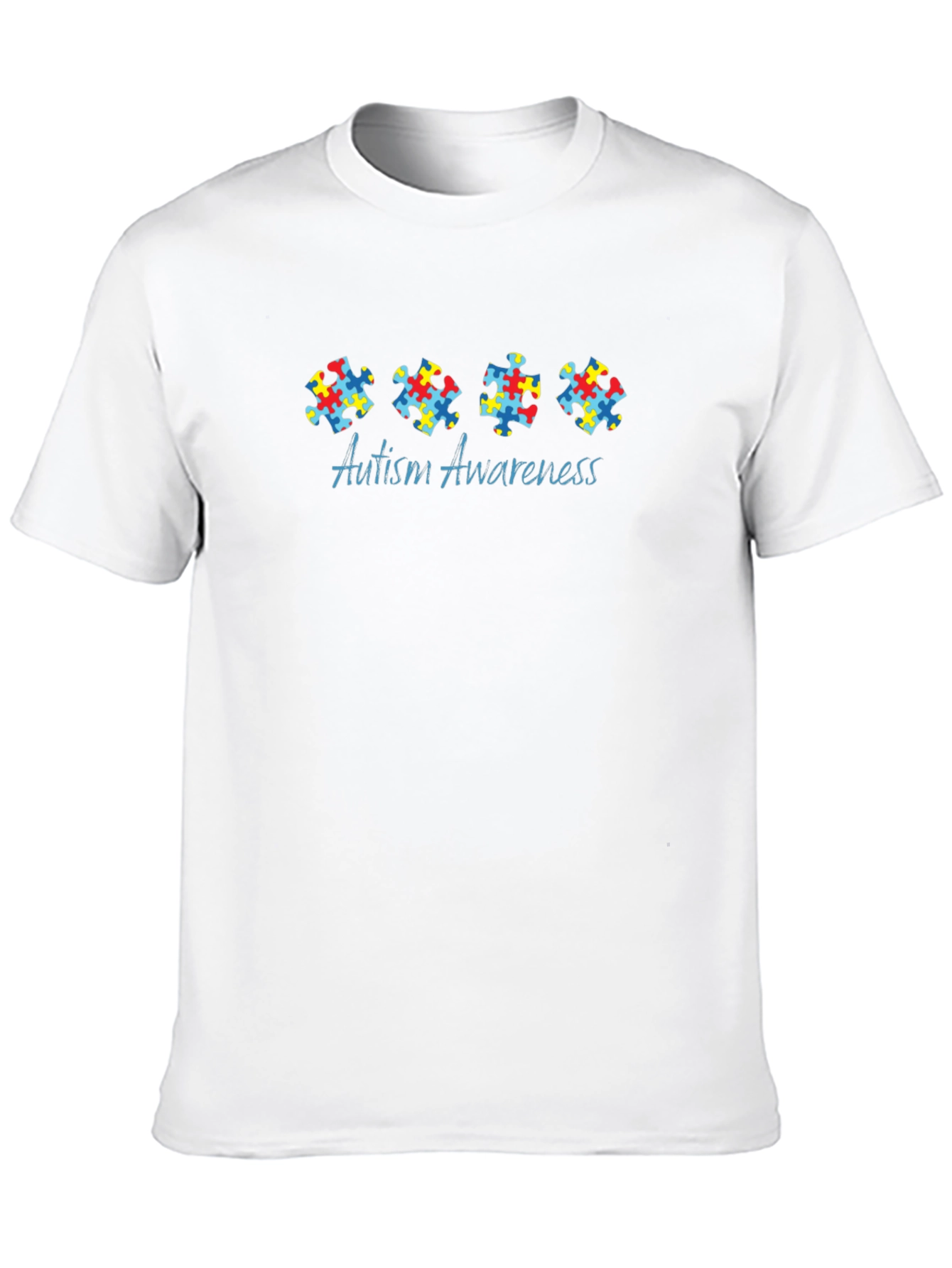 Autism Awareness Puzzle Piece T-Shirt - Black