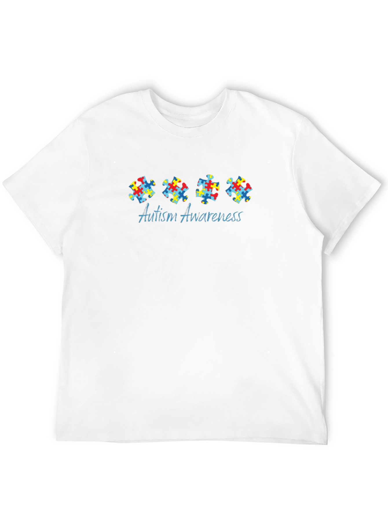Autism Awareness Puzzle Piece T-Shirt - Black