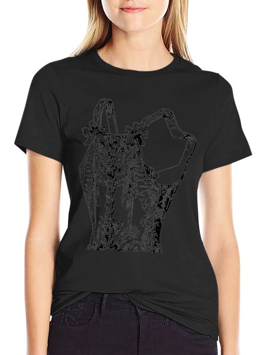 Vintage Corset Graphic Black T-Shirt