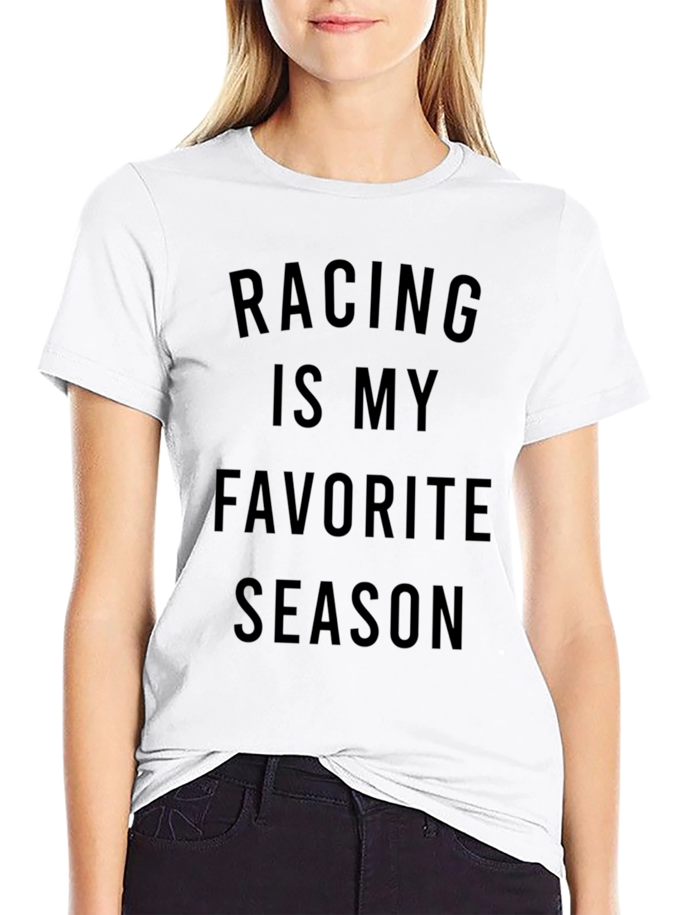 Racing Is My Favorite Season Black T-Shirt