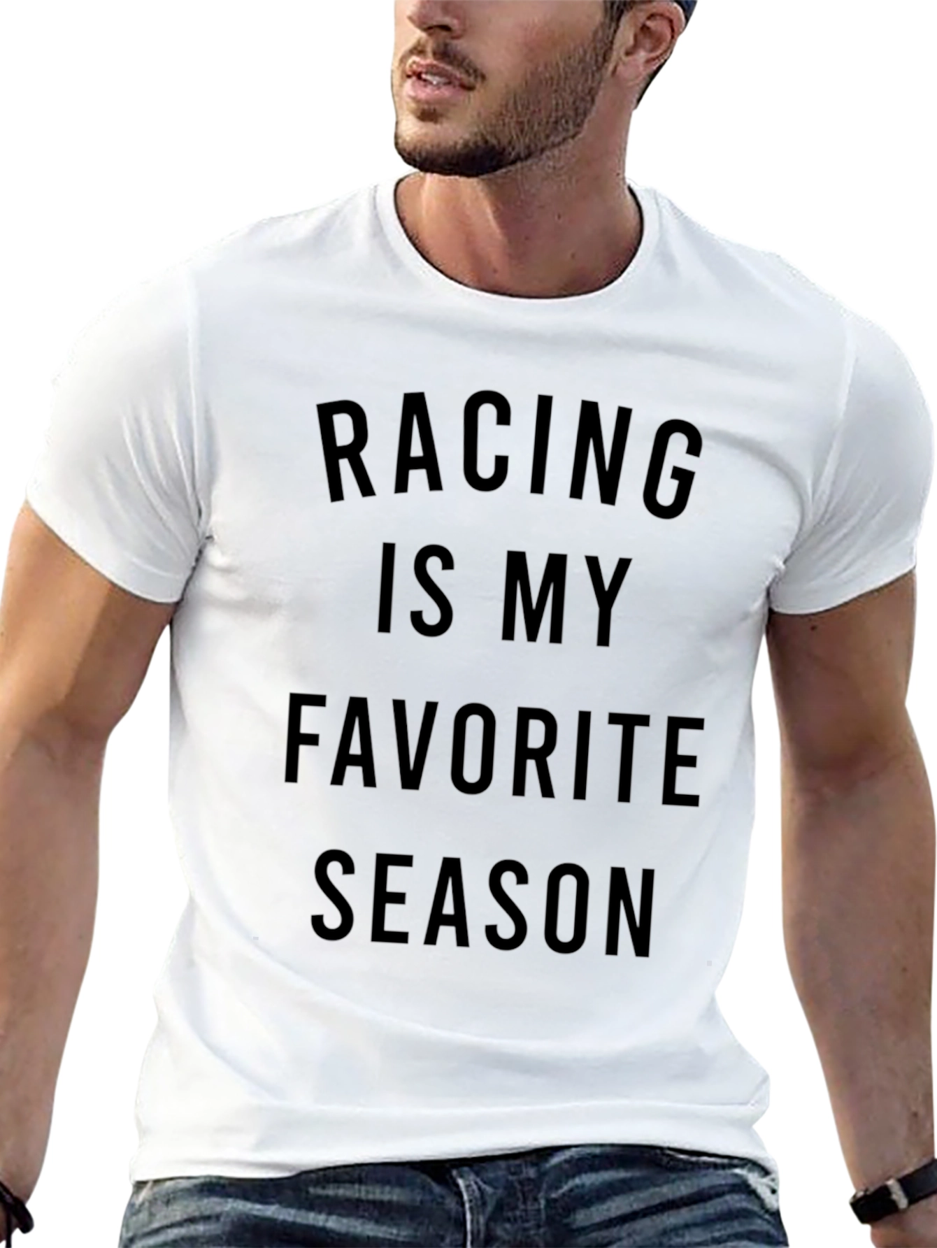 Racing Is My Favorite Season Black T-Shirt