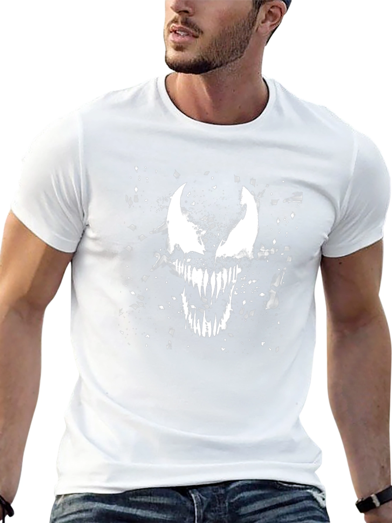 Venom Graphic Print Black T-Shirt