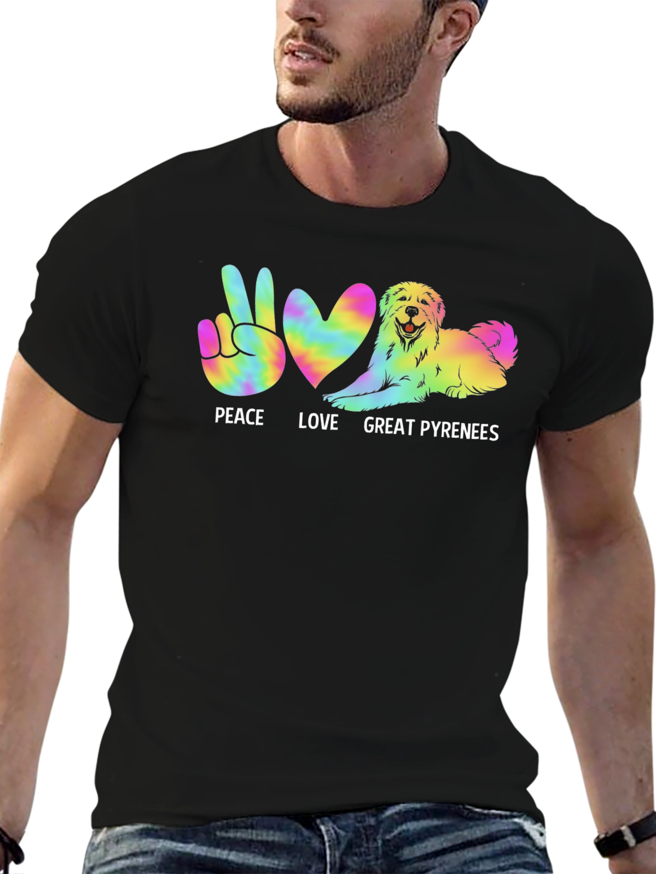 Peace Love Great Pyrenees Dog T-Shirt