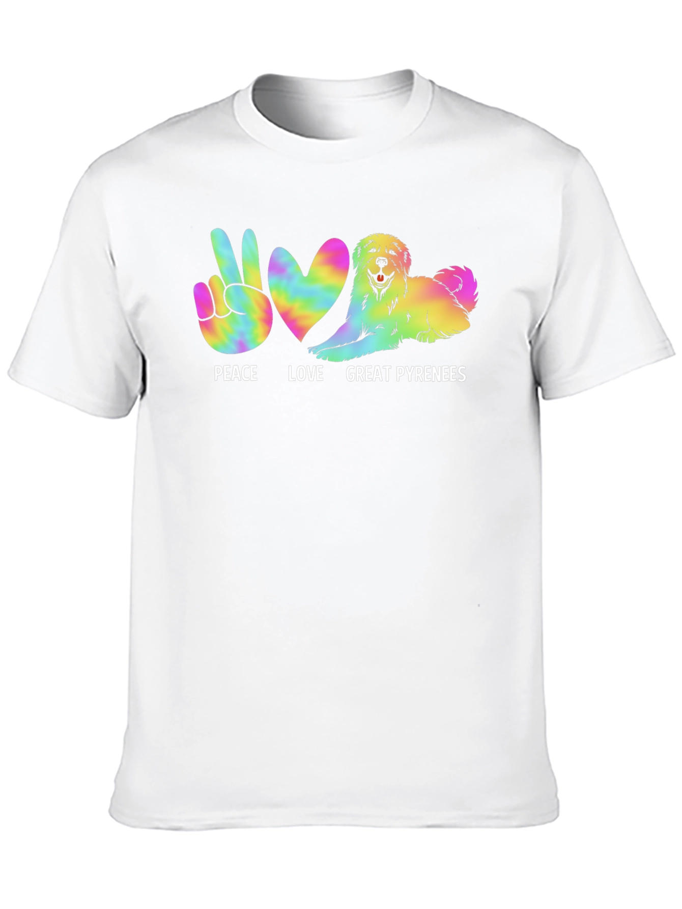 Peace Love Great Pyrenees Dog T-Shirt
