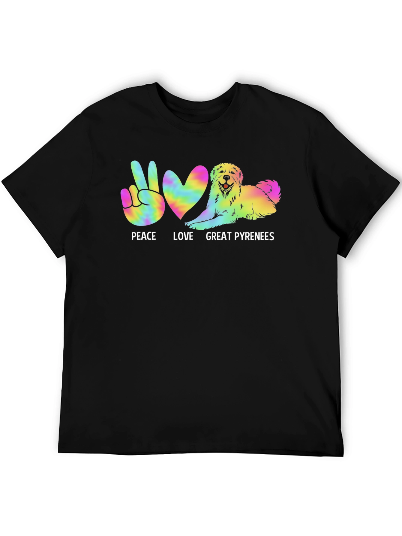 Peace Love Great Pyrenees Dog T-Shirt