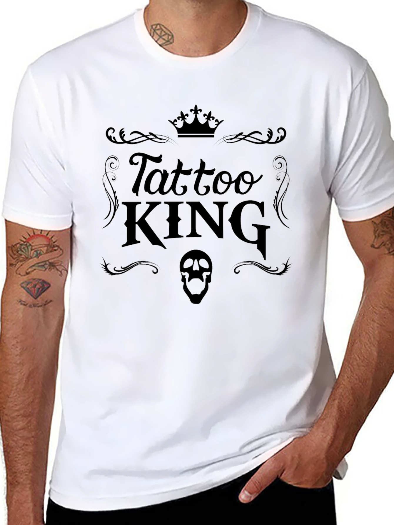 Tattoo King Black Graphic T-Shirt