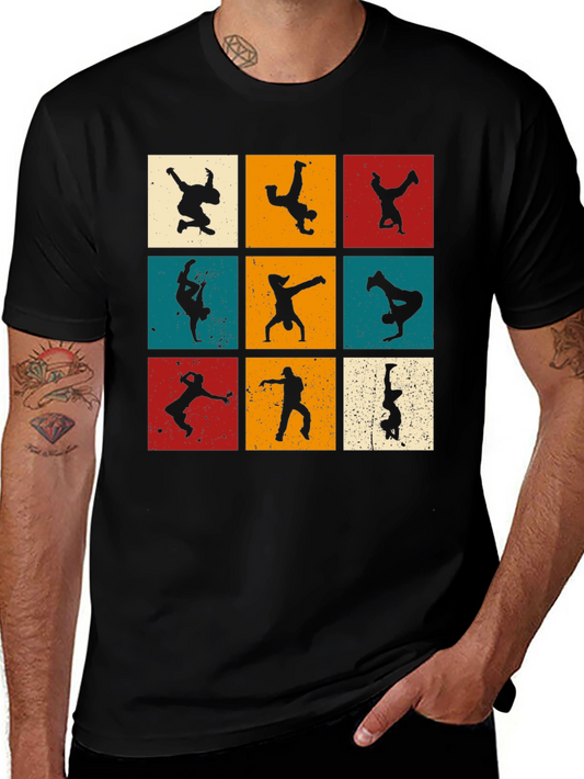 Retro Breakdance Silhouette T-Shirt