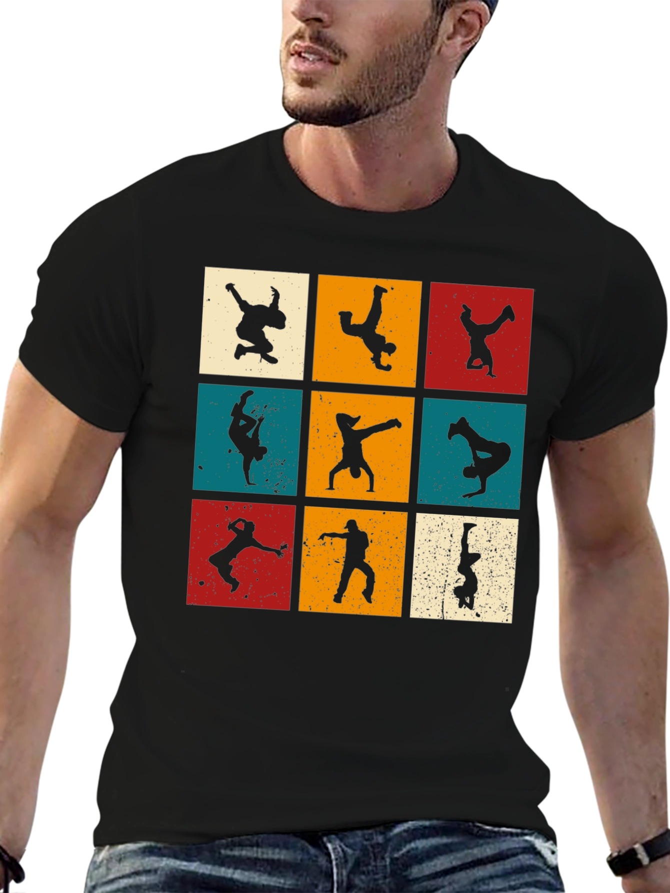 Retro Breakdance Silhouette T-Shirt
