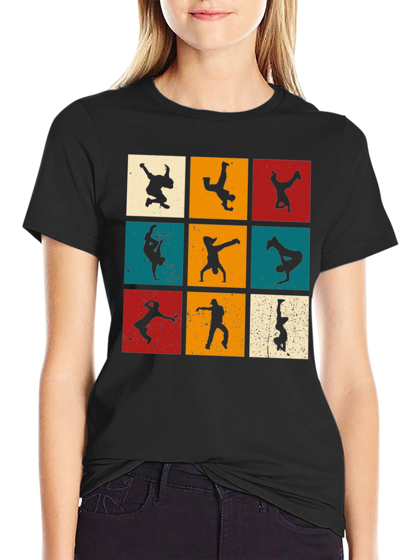 Retro Breakdance Silhouette T-Shirt