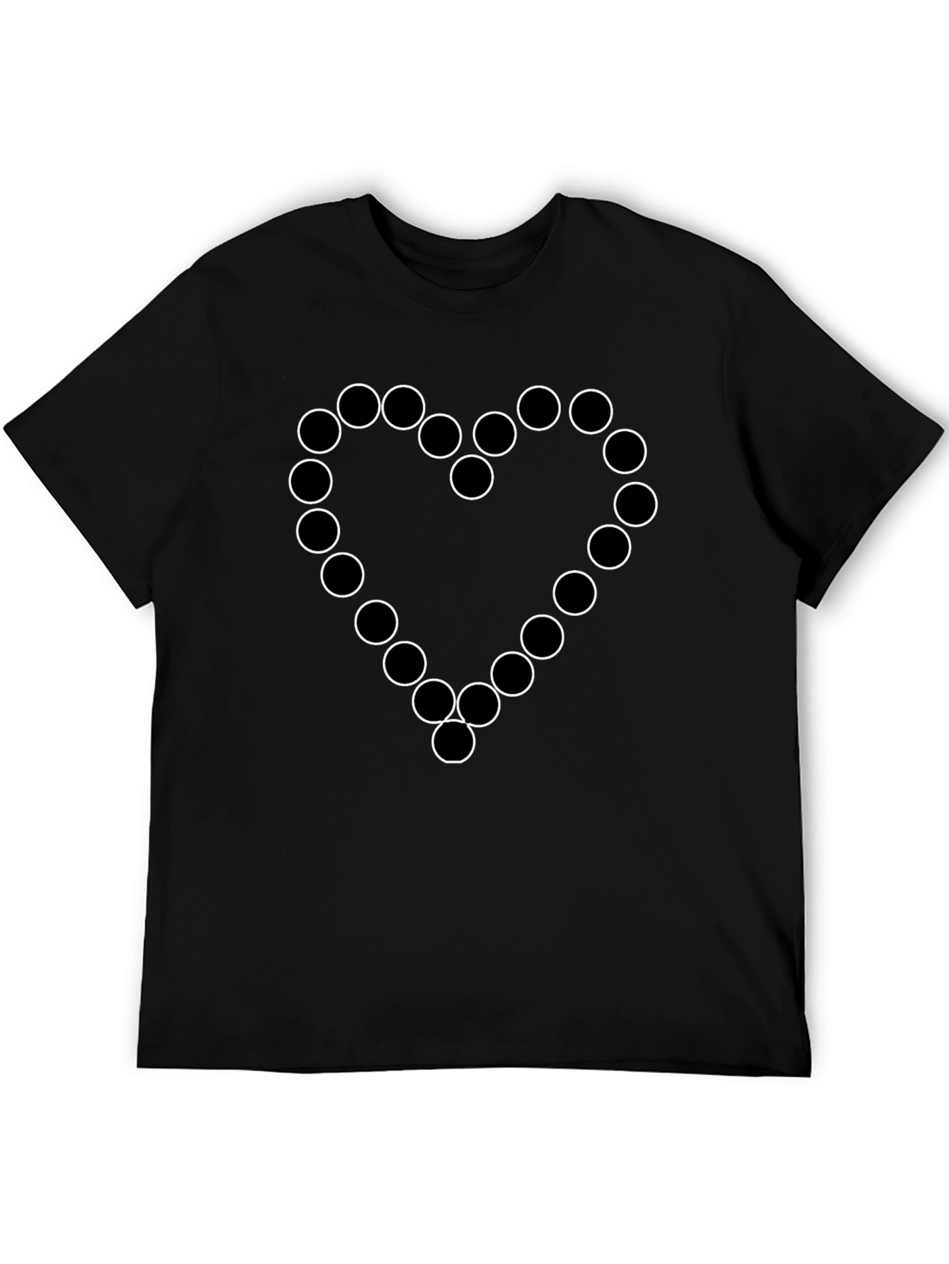 Circle Heart Black T-Shirt
