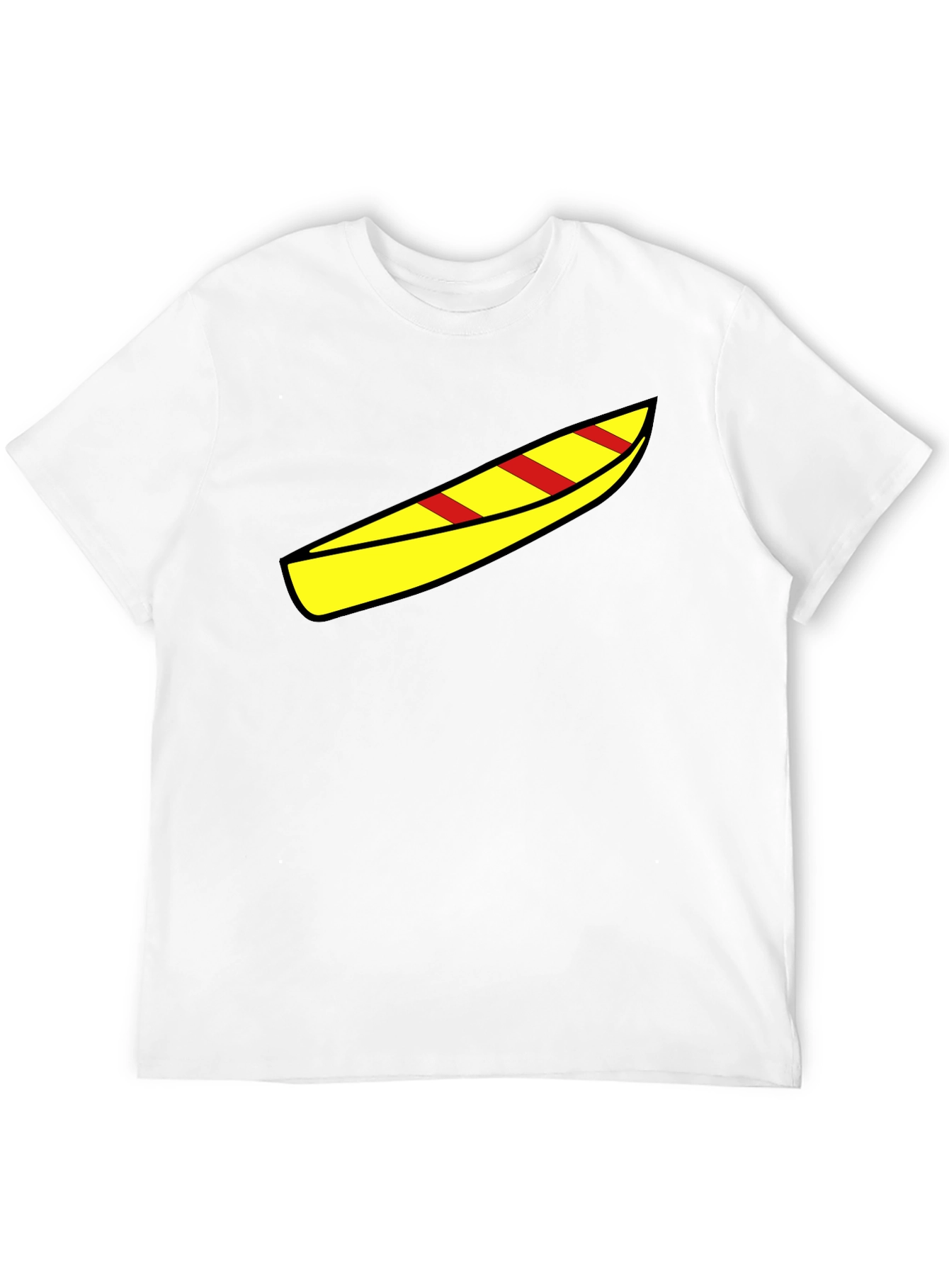 Canoe Graphic Tee - Black Cotton Casual Shirt