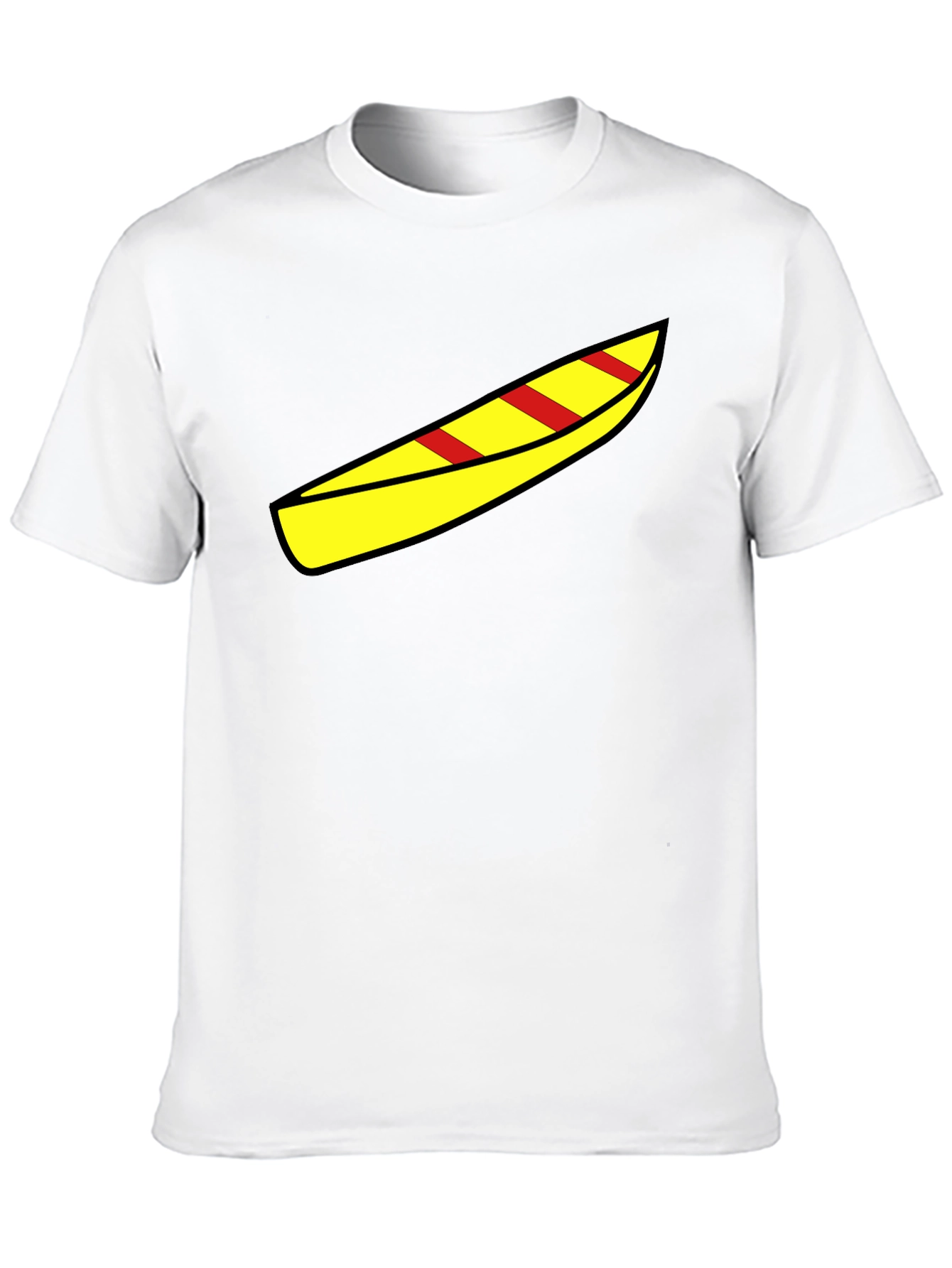 Canoe Graphic Tee - Black Cotton Casual Shirt