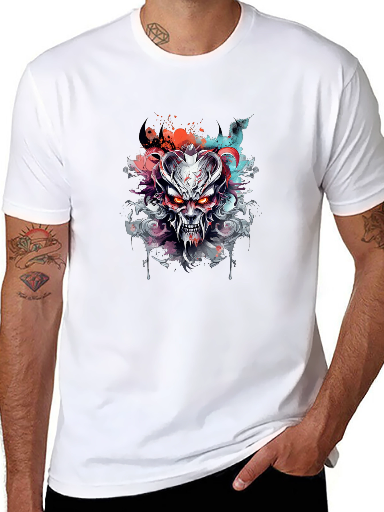 Demon Graphic Tee - Edgy Style