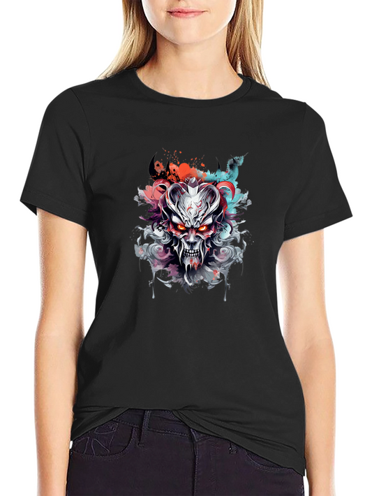Demon Graphic Tee - Edgy Style