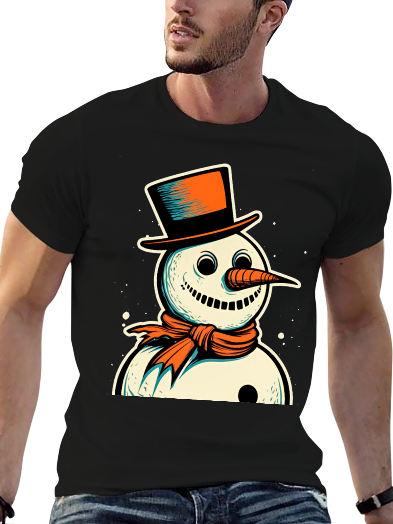 Snowman Graphic Tee - Festive Holiday Style