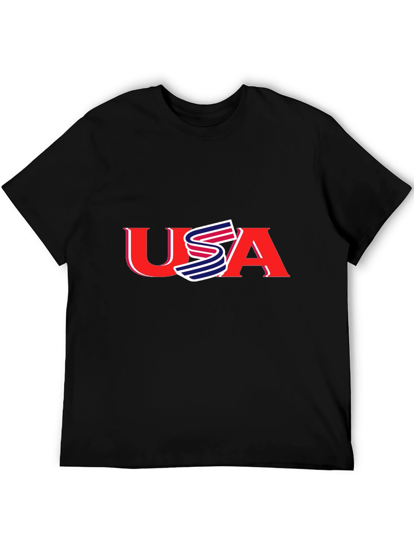 USA Graphic Black T-Shirt - Patriotic Style