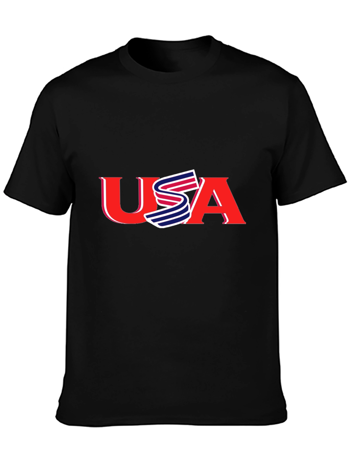 USA Graphic Black T-Shirt - Patriotic Style