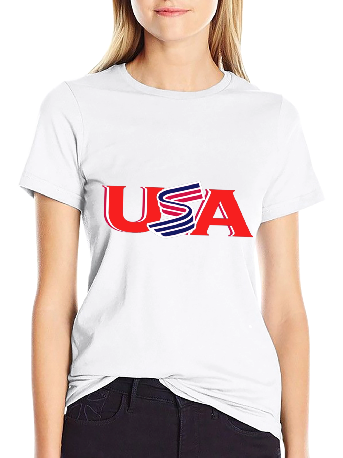 USA Graphic Black T-Shirt - Patriotic Style