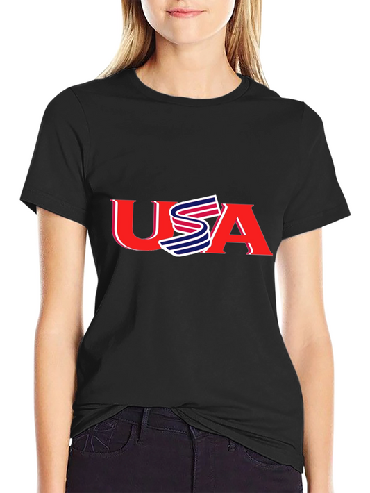 USA Graphic Black T-Shirt - Patriotic Style