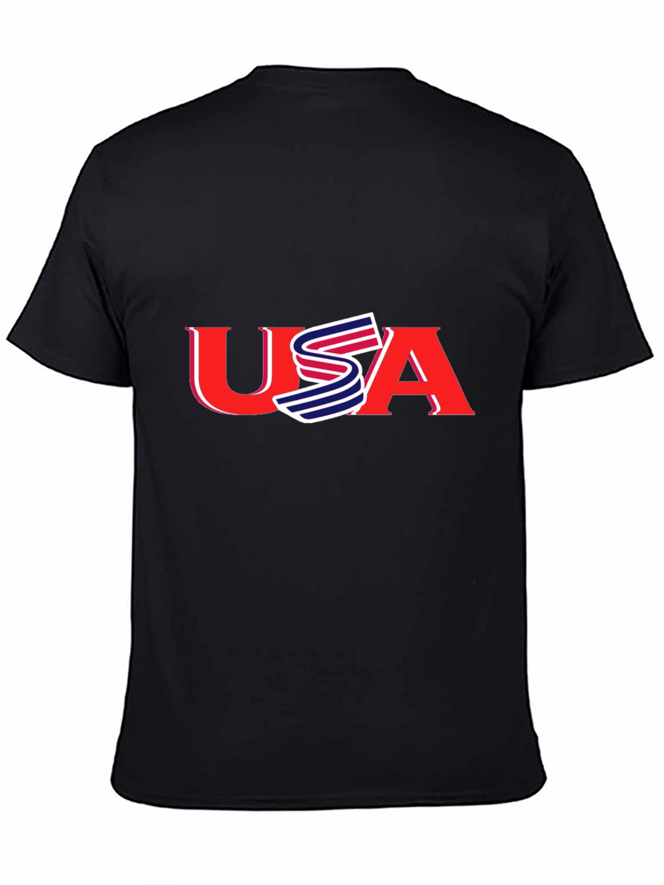 USA Graphic Black T-Shirt - Patriotic Style