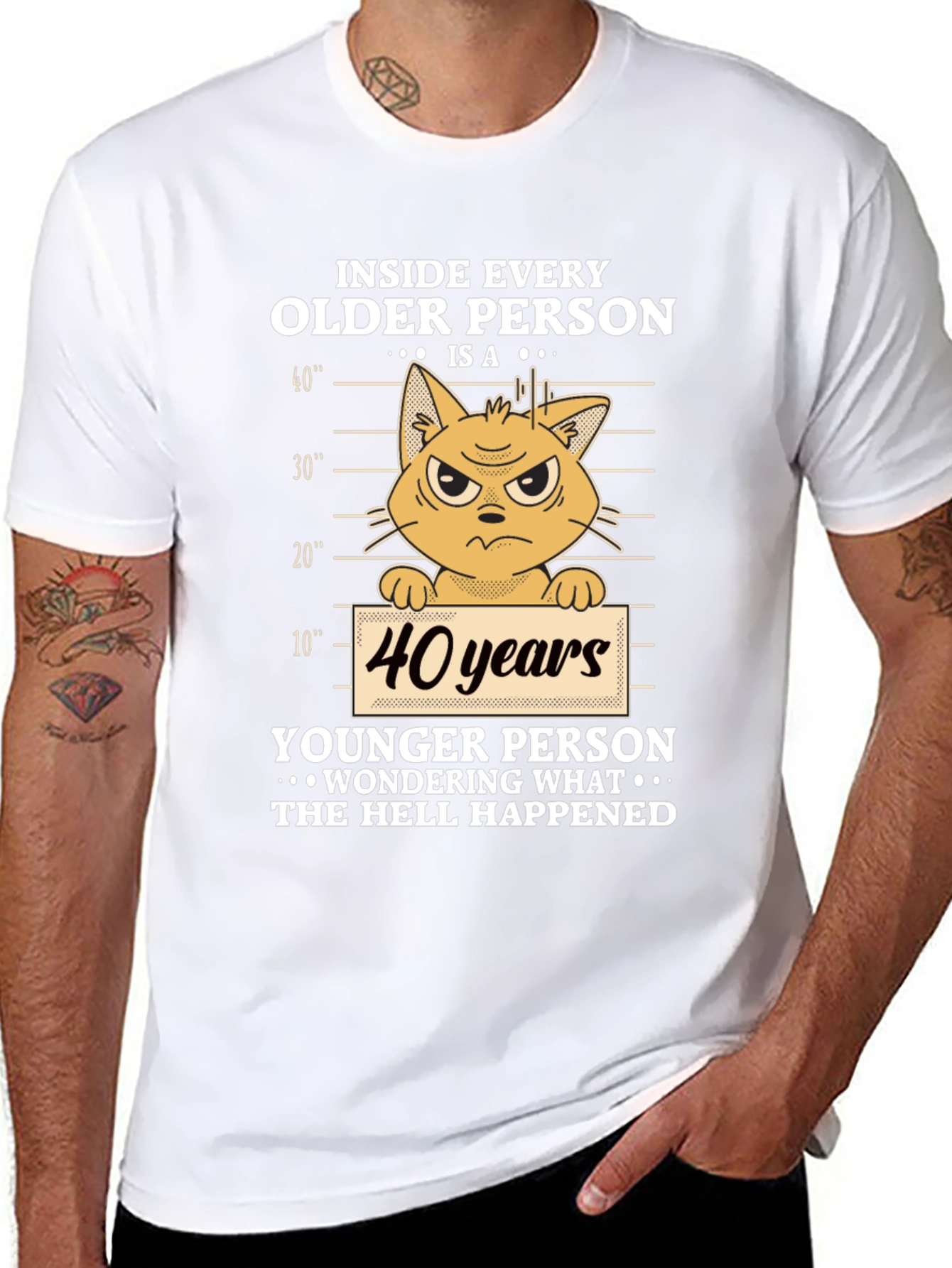 Funny 40th Birthday Cat T-Shirt