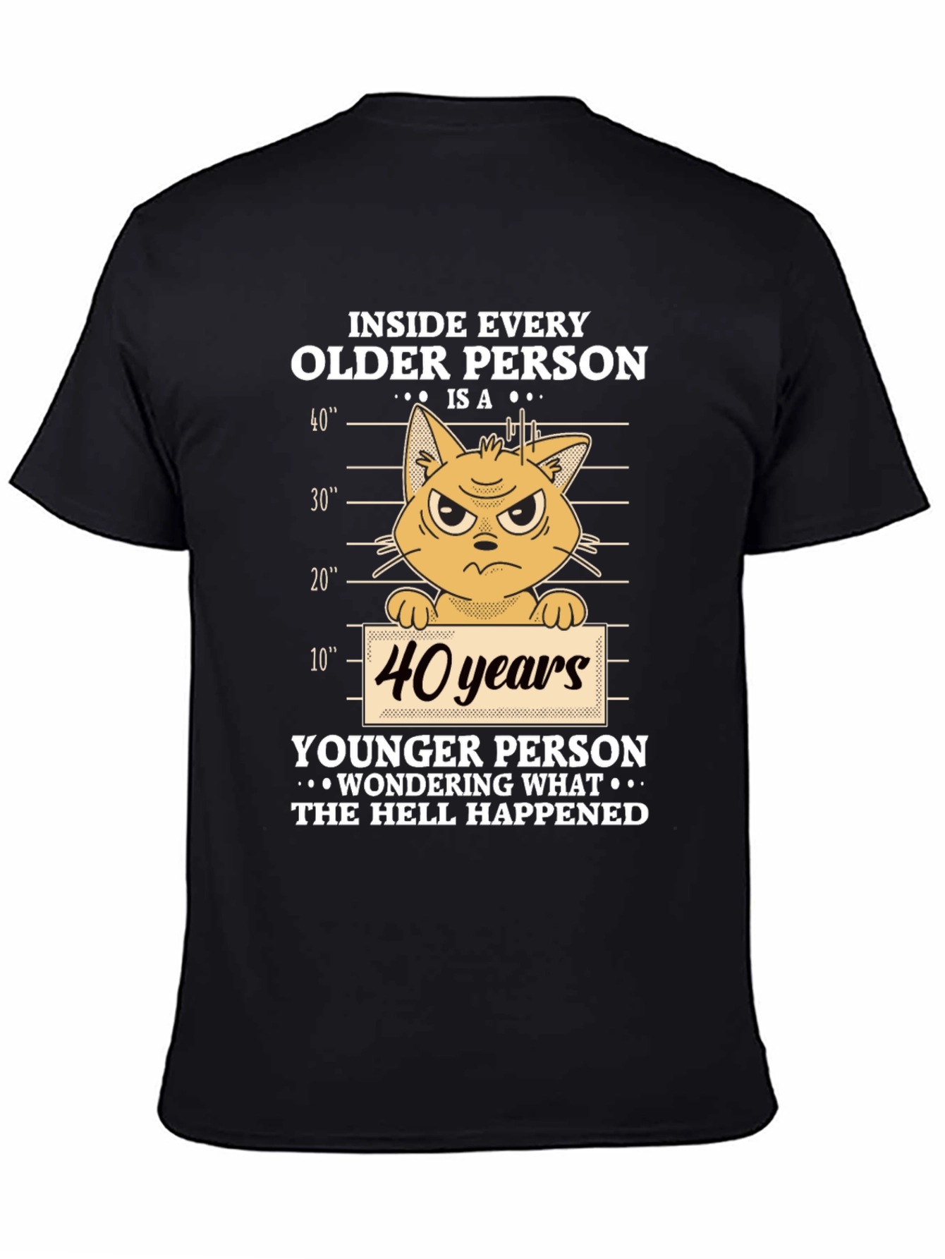 Funny 40th Birthday Cat T-Shirt