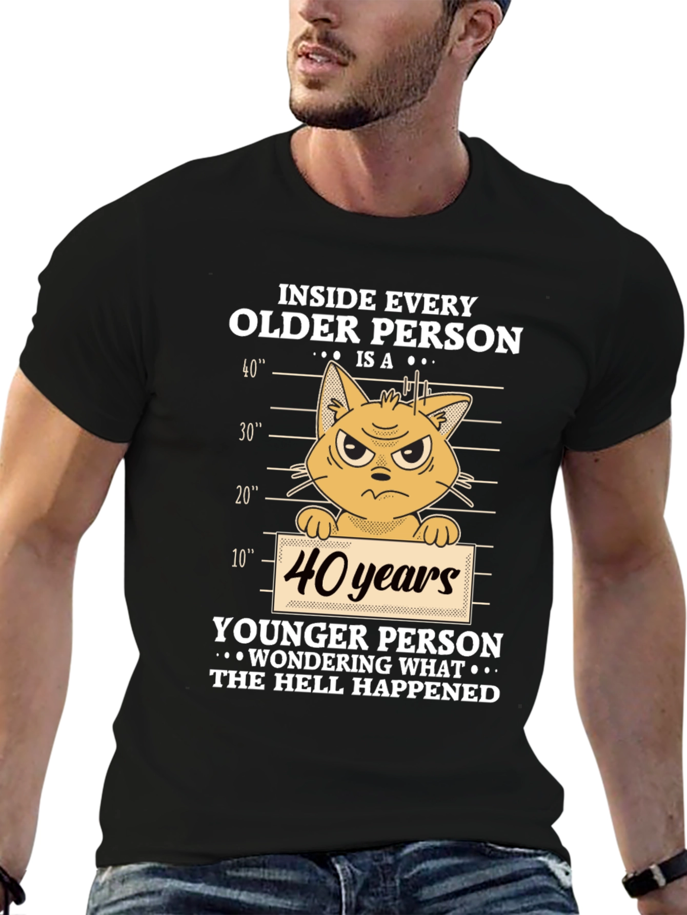 Funny 40th Birthday Cat T-Shirt