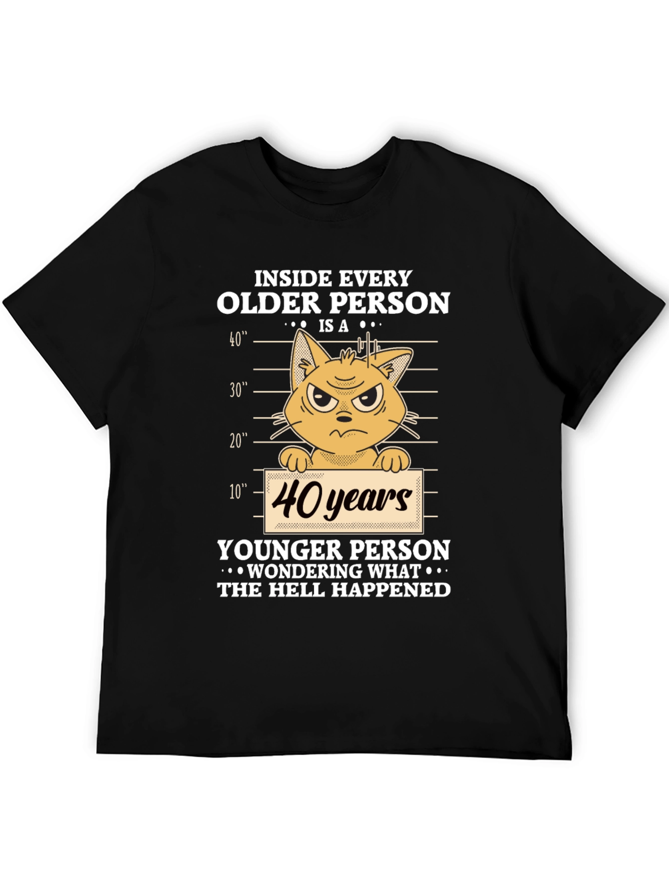 Funny 40th Birthday Cat T-Shirt