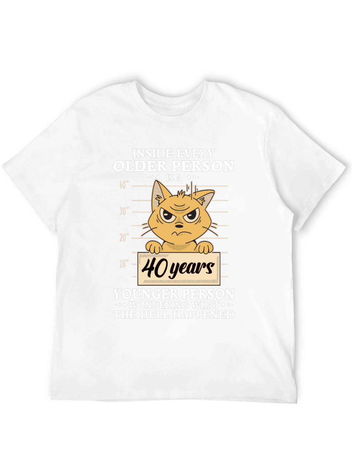 Funny 40th Birthday Cat T-Shirt